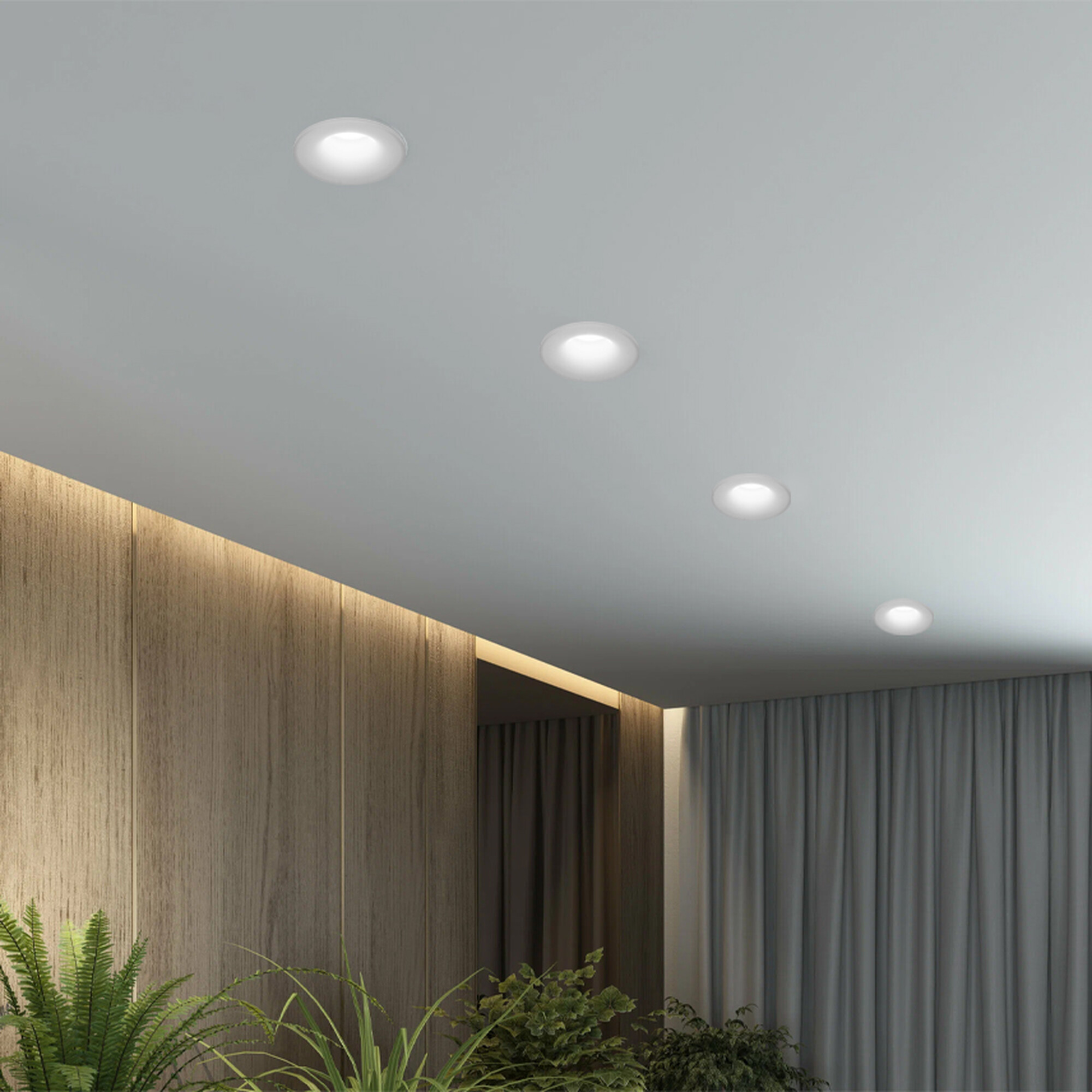 Светильник встраиваемый GU5.3 (MR16) с акрилом круг 47559 Песочный белый SignImpress