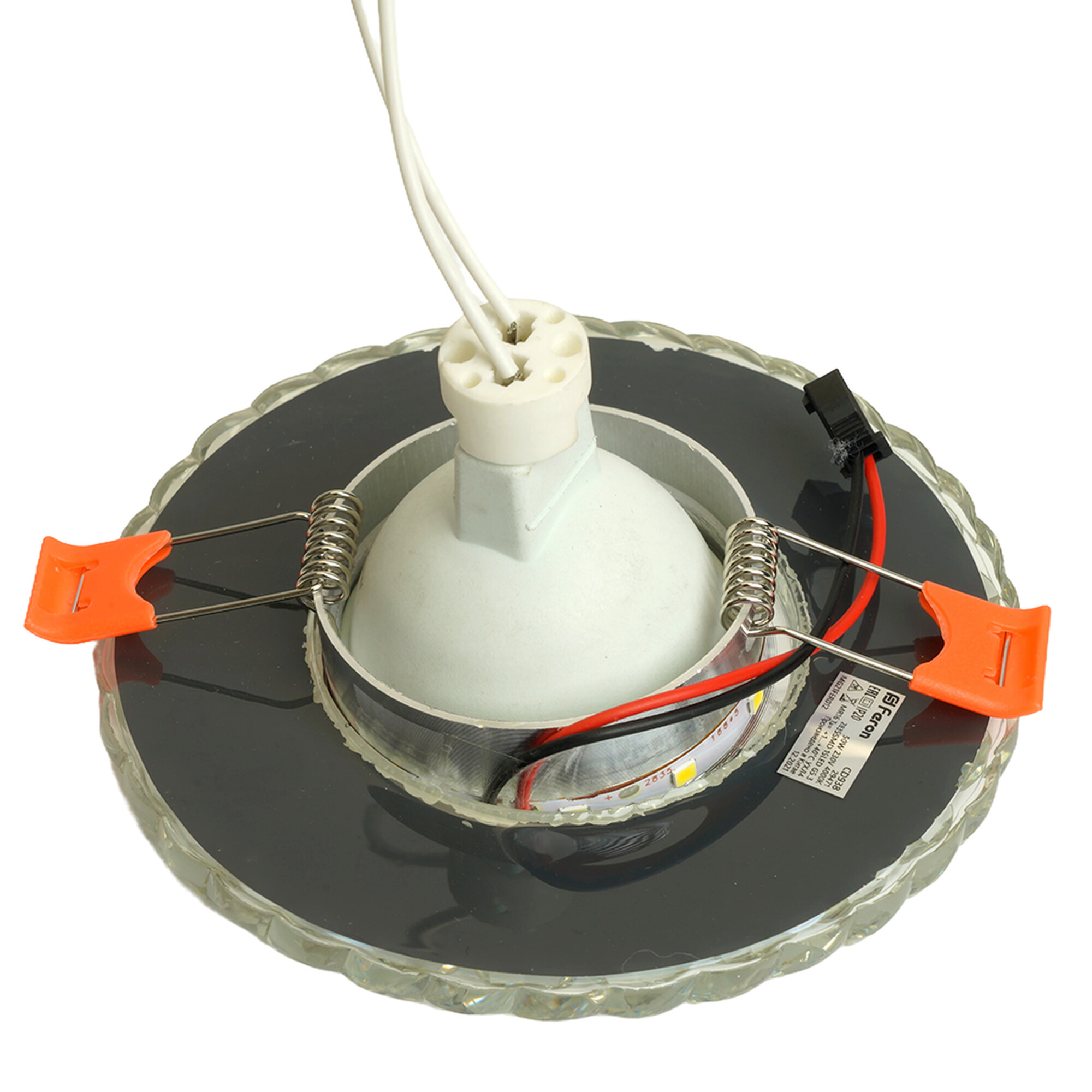 Светильник встраиваемый с белой LED подсветкой CD938 потолочный MR16 G5.3 прозрачный Feron