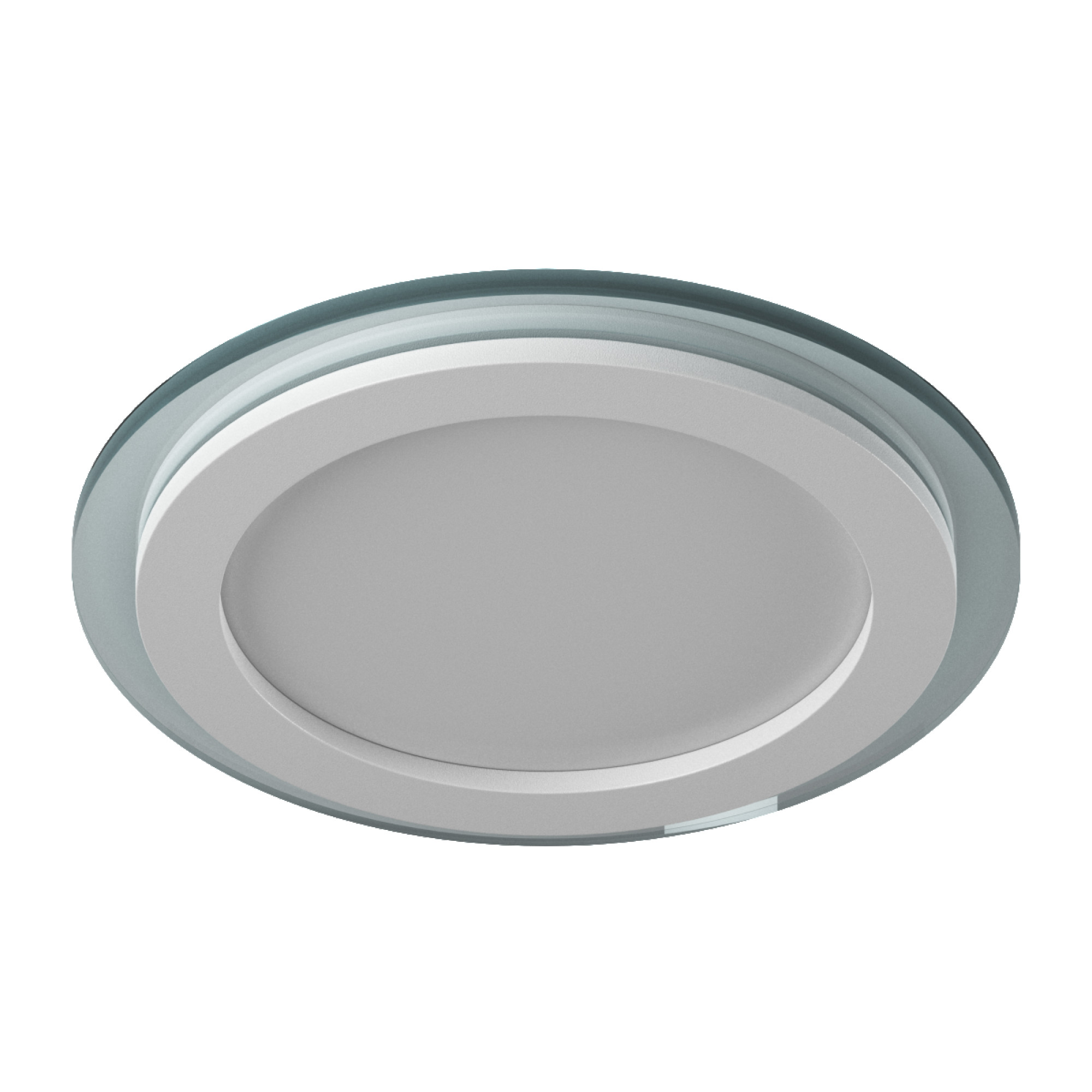 Светильник встраиваемый круг Сталь/Стекло, Нейтральный (4000-4500) 12Вт, IP20 SWG