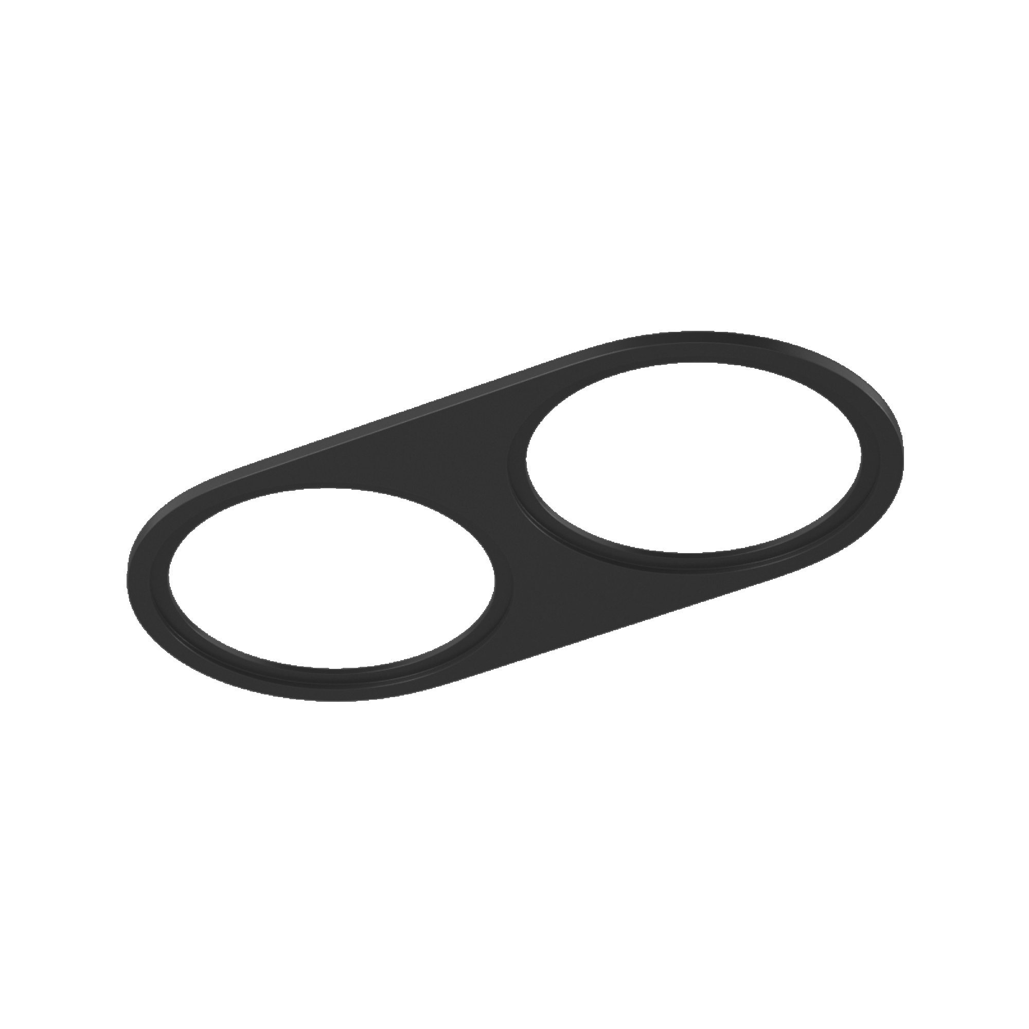 Рамка двойная круг для COMBO 4, черная SWG