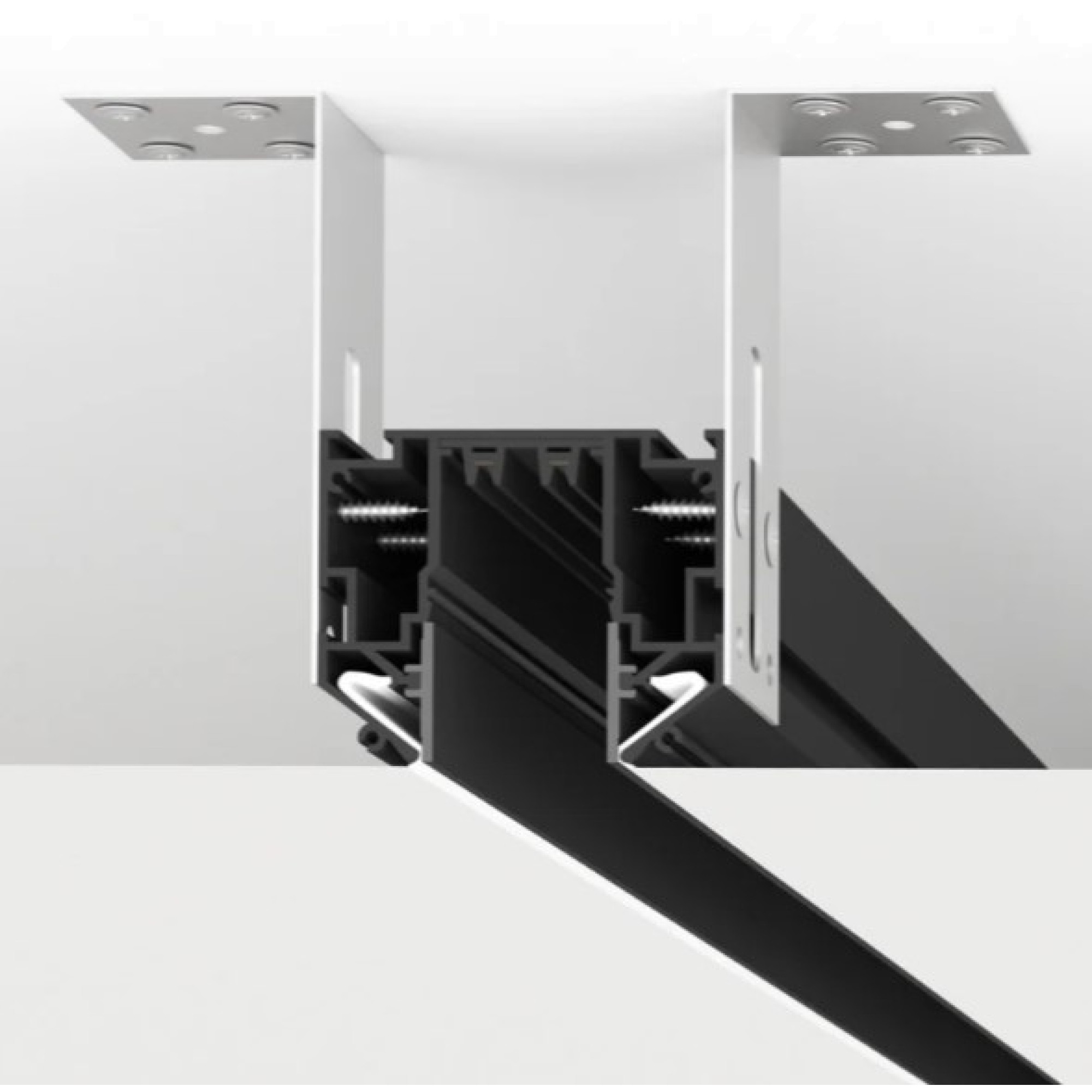 Профиль-трек SMART ONE, для натяжных потолков, 3 м, алюминий, черный TR2023-BK Denkirs 