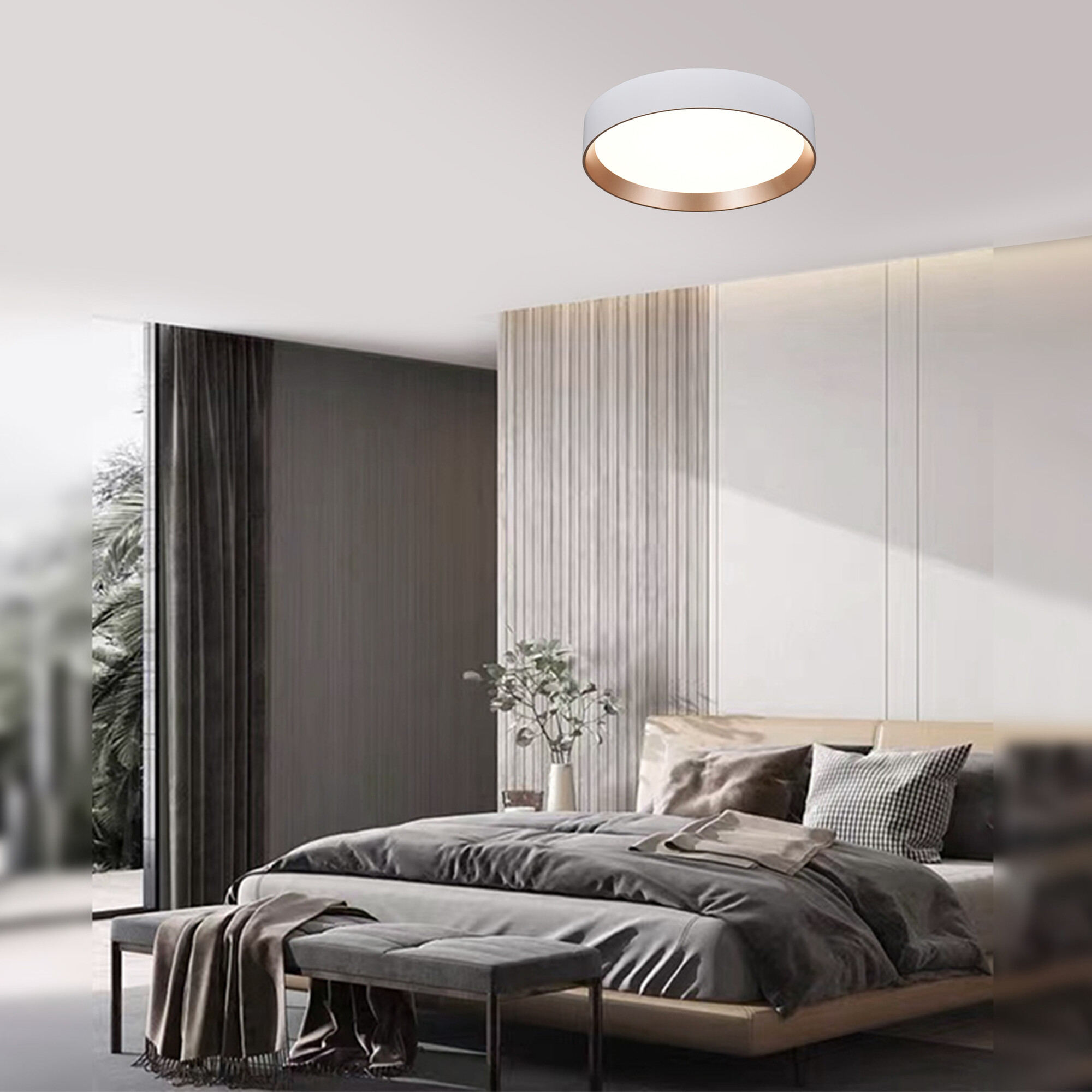 Светильник накладной светодиодный 40 Вт 7200 Лм Белый/Золото Signimpress