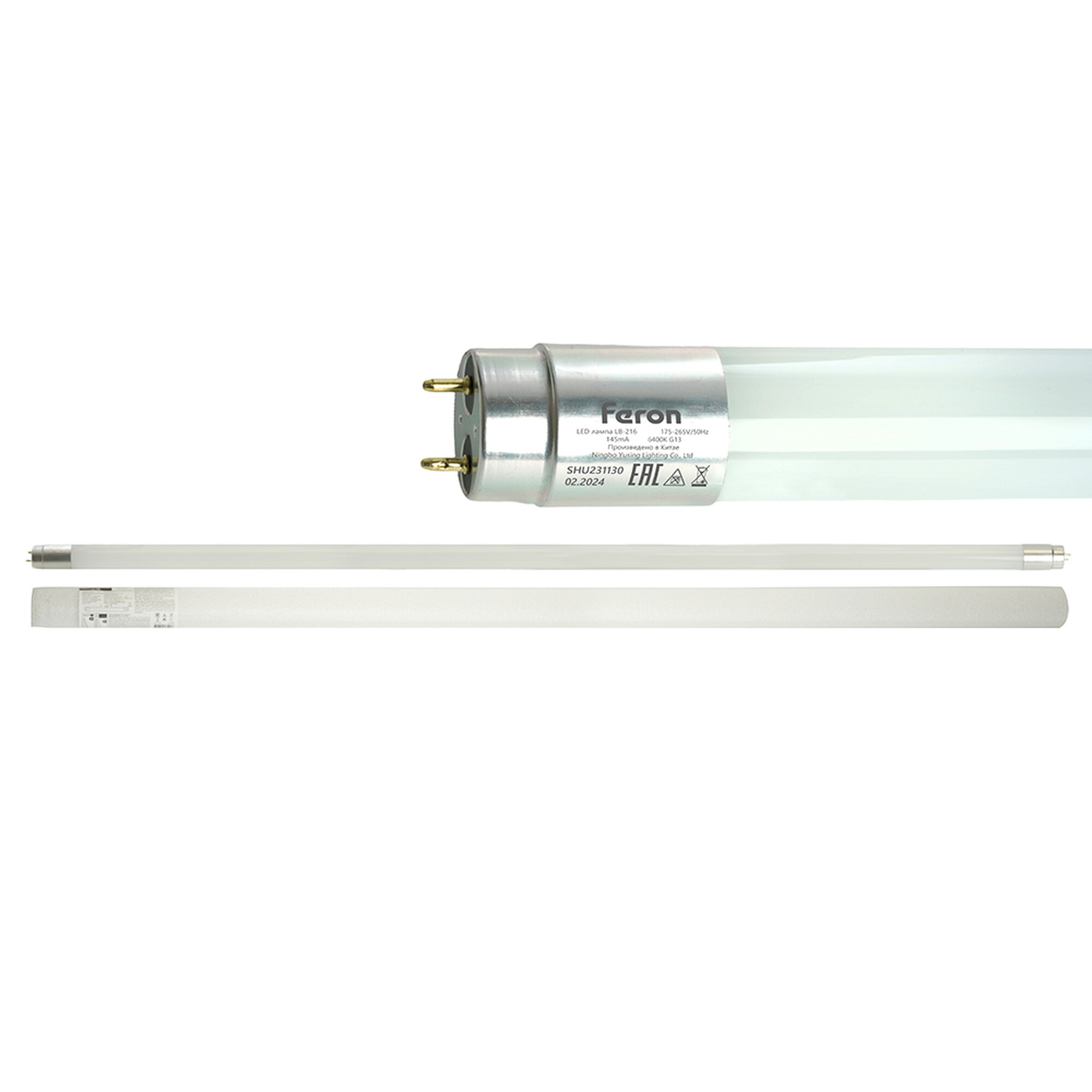 Лампа светодиодная, (36W) 230V G13 6400K T8, LB-215 Feron