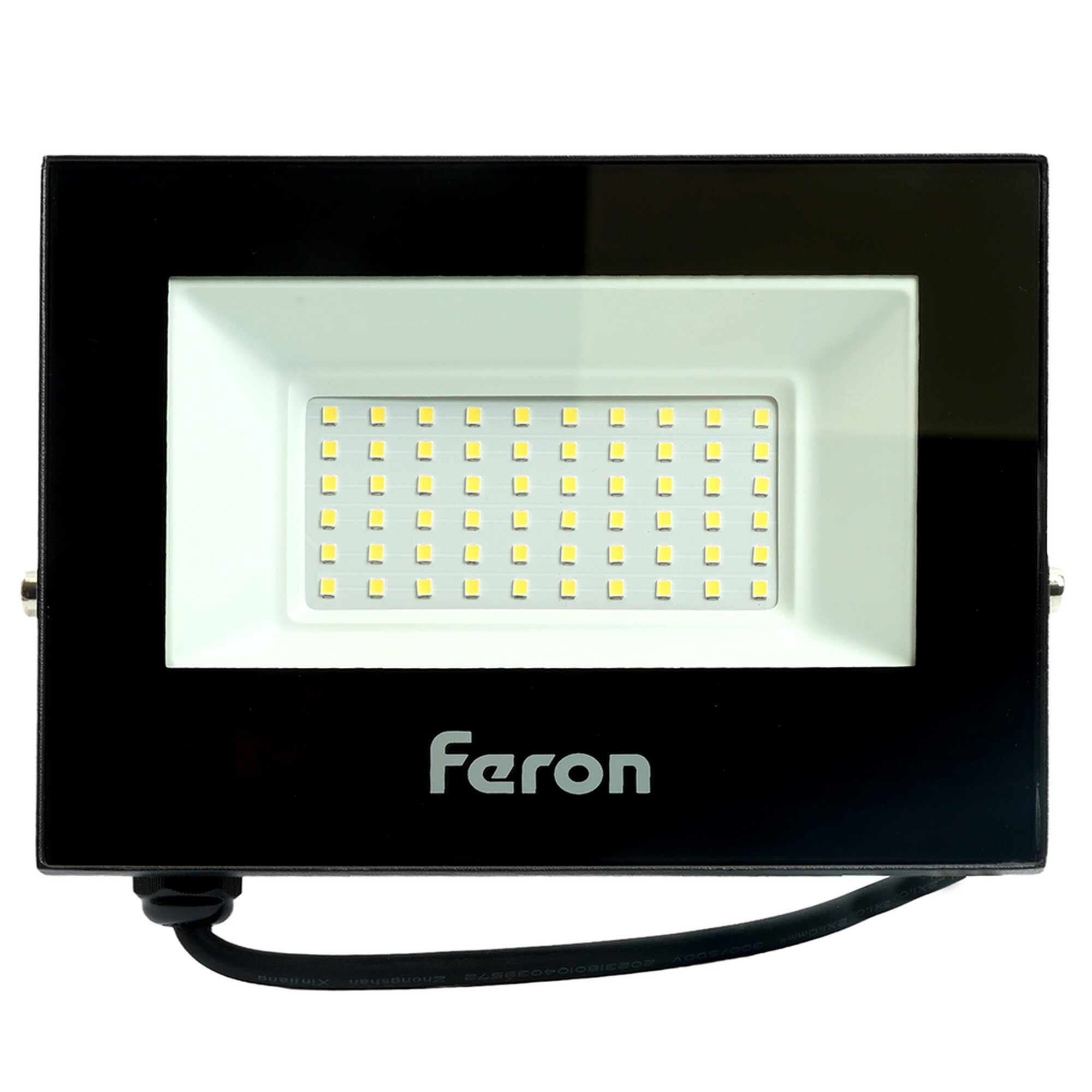Прожектор светодиодный 2835 SMD 50W 6400K IP65 AC/DC 12-48V/50Hz, черный , LL-97 Feron
