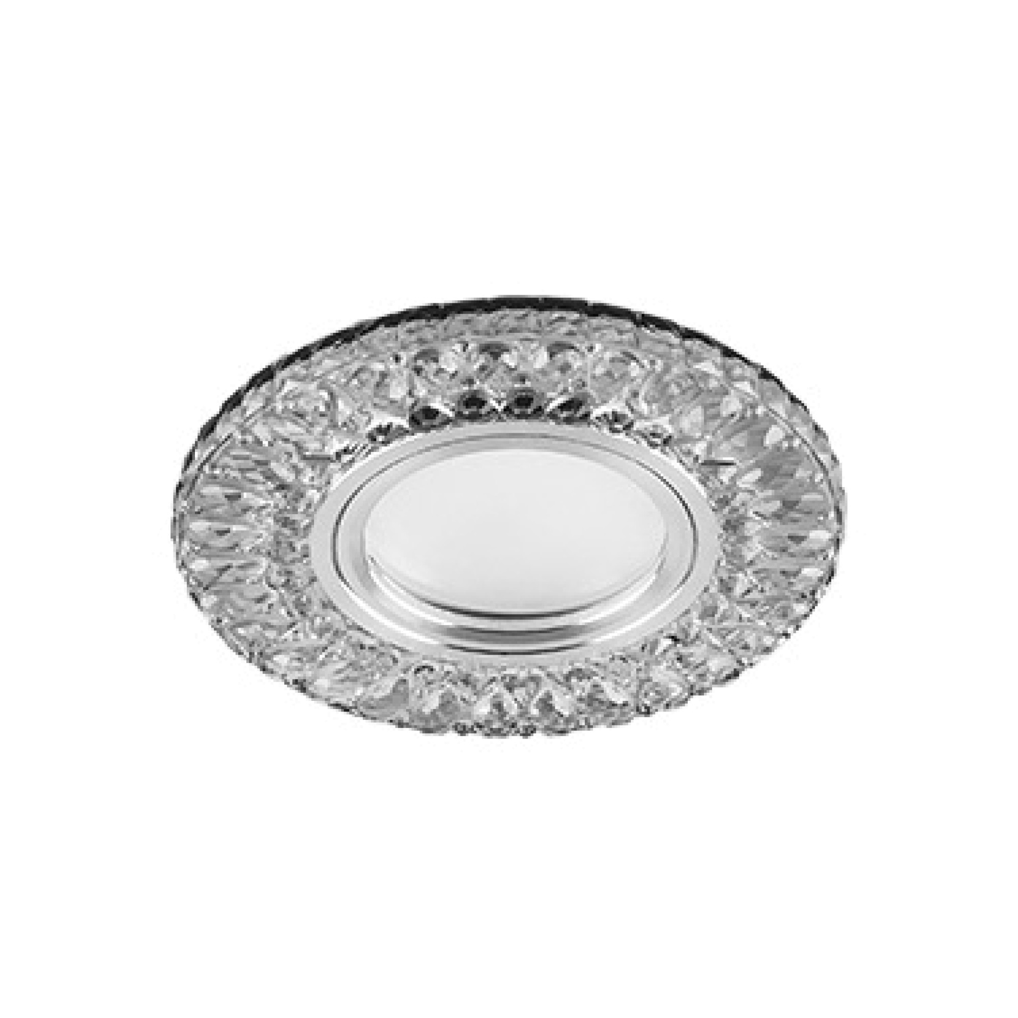 Светильник встраиваемый с подсветкой CD906 15LED 4000K MR16 прозрачный, хром Feron