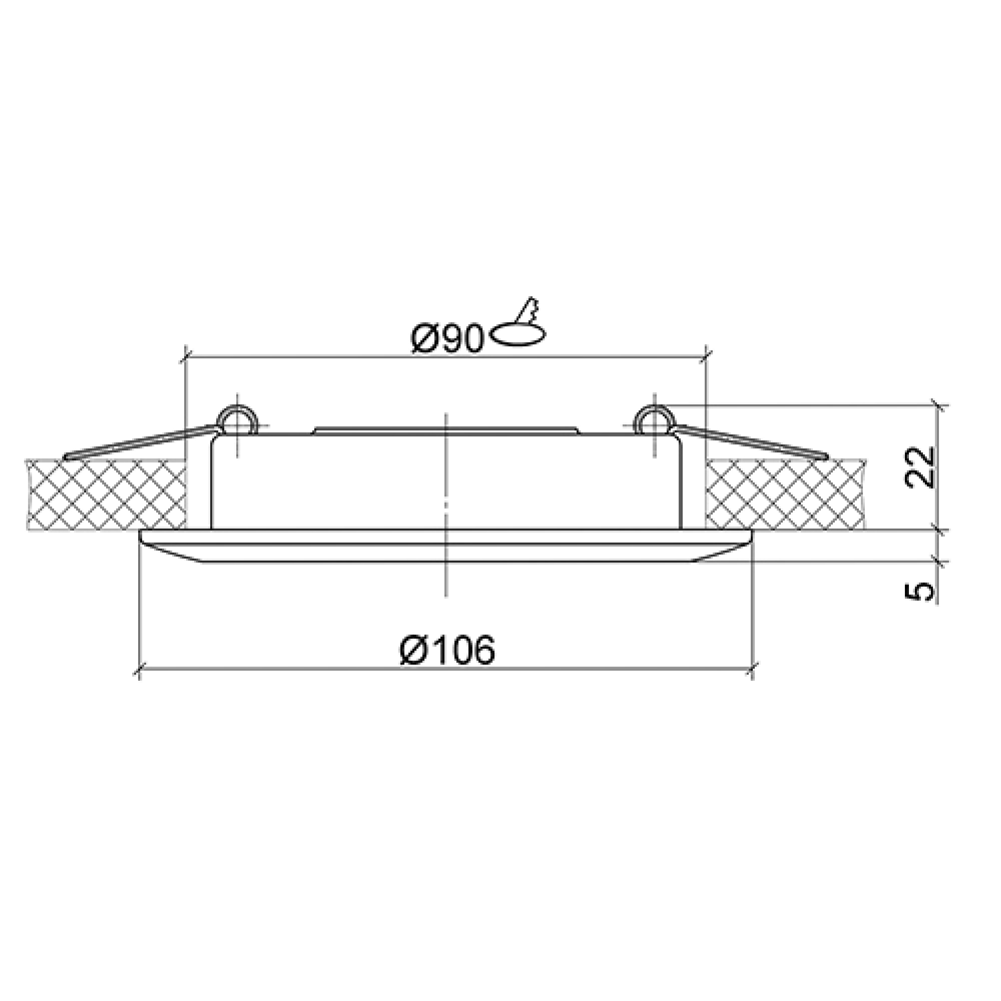 Светильник встраиваемый GX53 U белый (85шт в коробке) - 1 штука