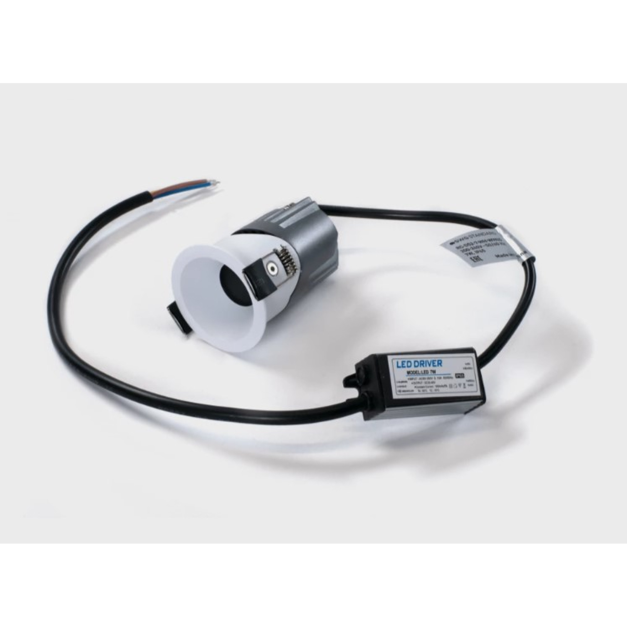 Светильник встраиваемый RC-D52-7-BL-NW65, 7Вт, белый, IP65, 55 гр, 3000К, D52, поворотный SWG