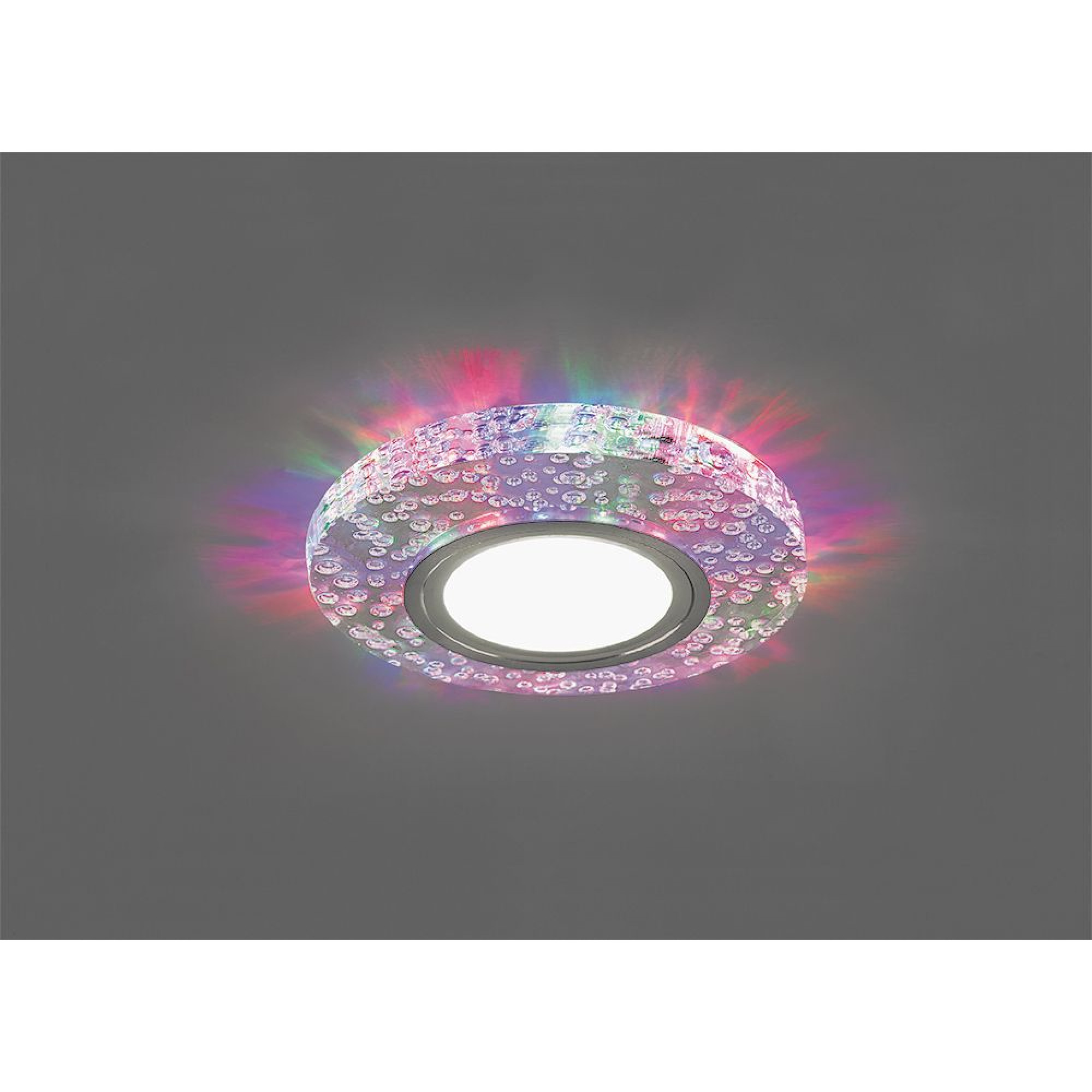 Светильник встраиваемый с разноцветной LED подсветкой CD953 потолочный MR16 G5.3, прозрачный Feron 