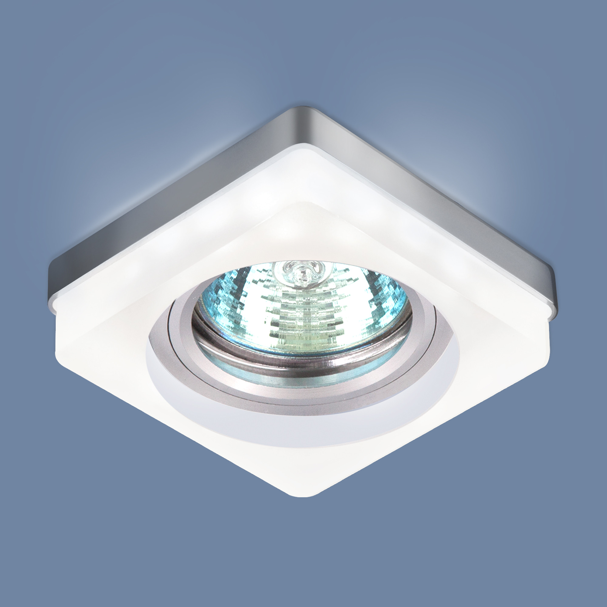 Светильник встраиваемый с подсветкой квадрат 2207 MR16 матовый Elektrostandard (распродажа)