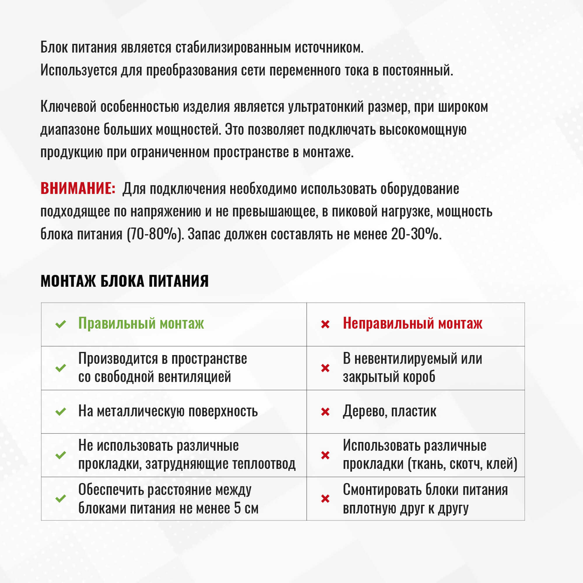 Блок питания ультратонкий 150Вт 24В IP20  SignImpress