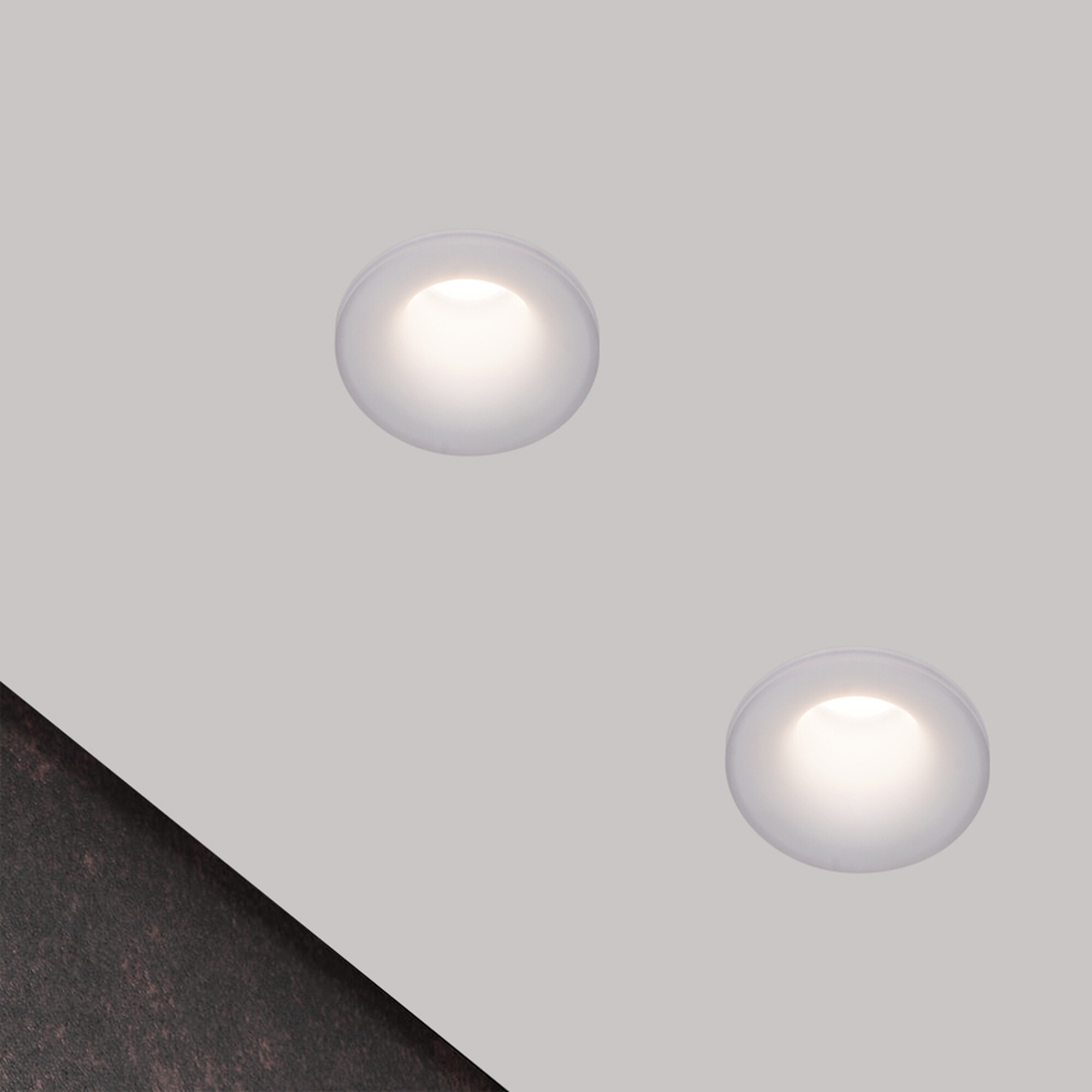 Светильник встраиваемый GU5.3 (MR16) с акрилом круг 47559 Песочный белый SignImpress