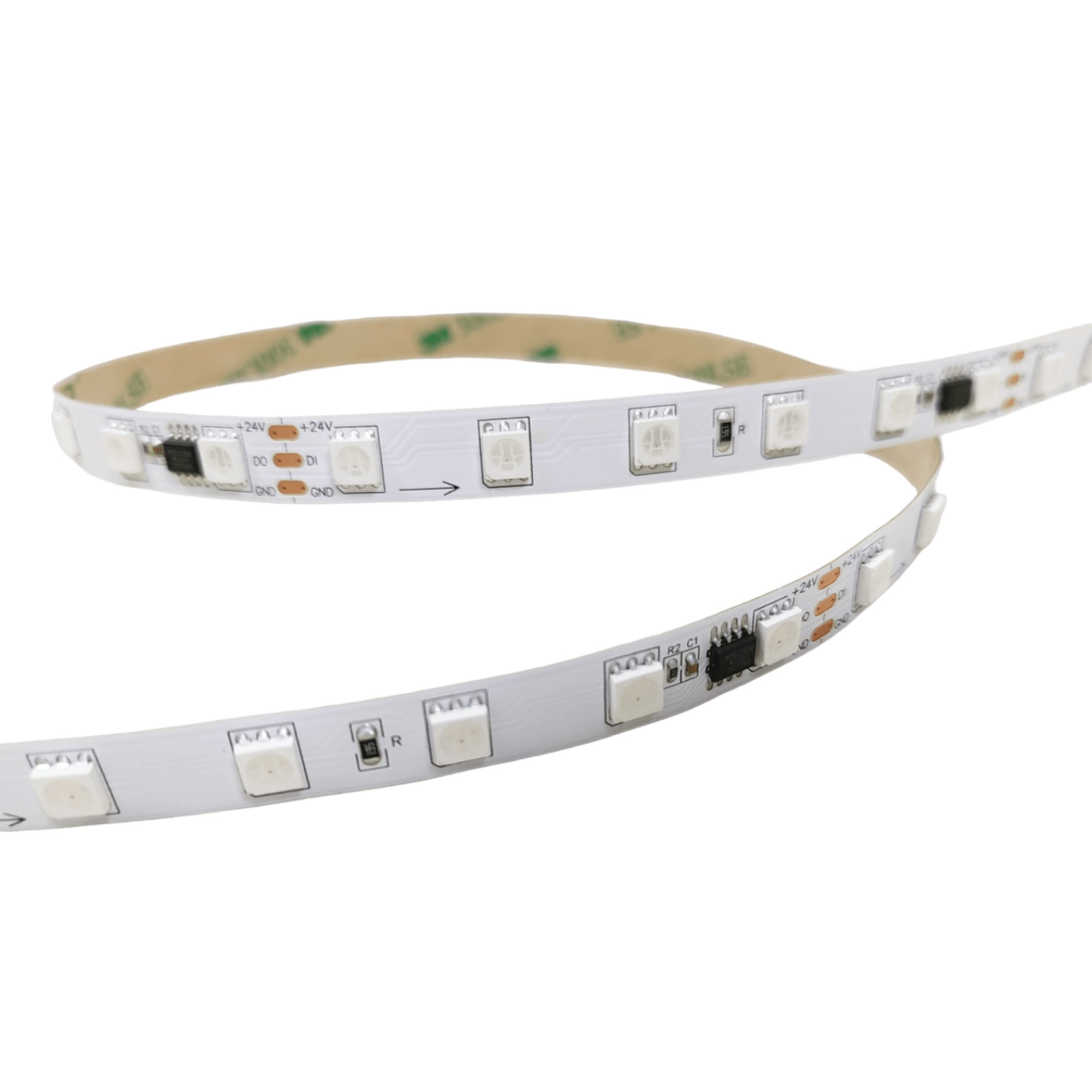 Лента светодиодная ПРО 5050, 60 LED/м, 14,4 Вт/м, 24В, IP20, Цвет: RGB SPI (1м.) SWG 