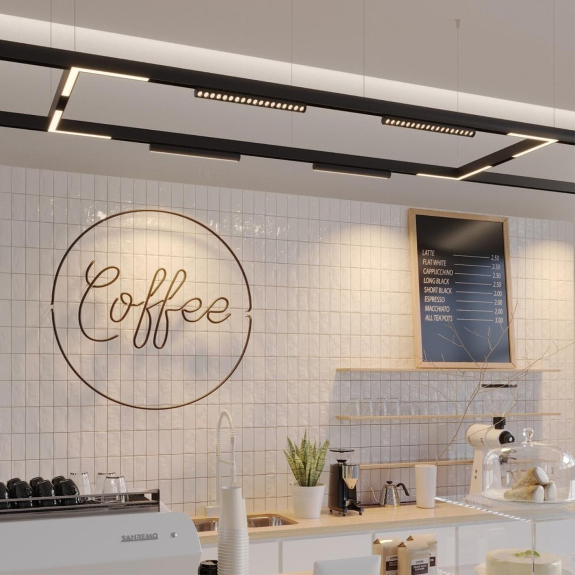 359950 PORT NT25 214 черный Трековый светильник с переключ. цв. темпер. IP20 LED 3000К4000К6000К 10W 90-240V VECTOR Novotech