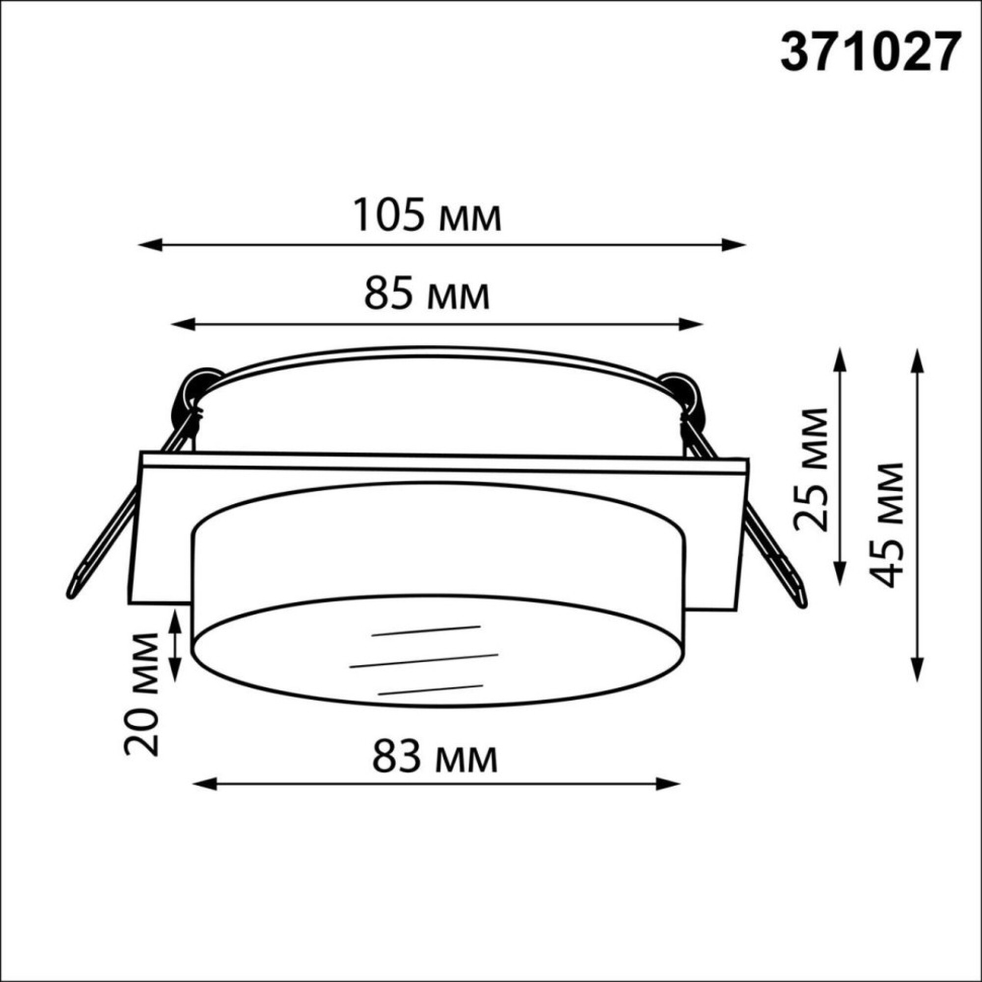Светильник встраиваемый IP20 GX53 12Вт 220-240V GEM белый квадрат Novotech 