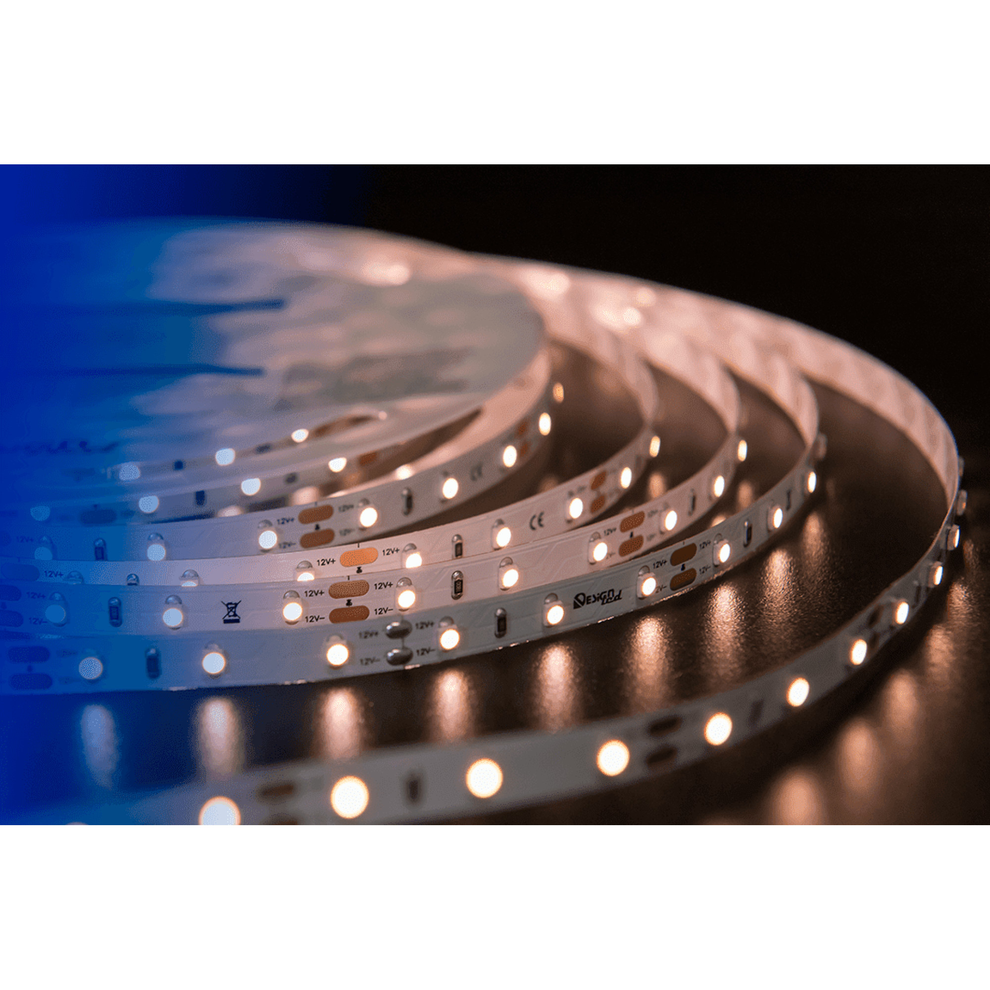 Лента светодиодная LUX3528 60LED/м 4,8Вт/м 12В IP33 Цвет:Теплый белый (2700K) (1метр) SWG