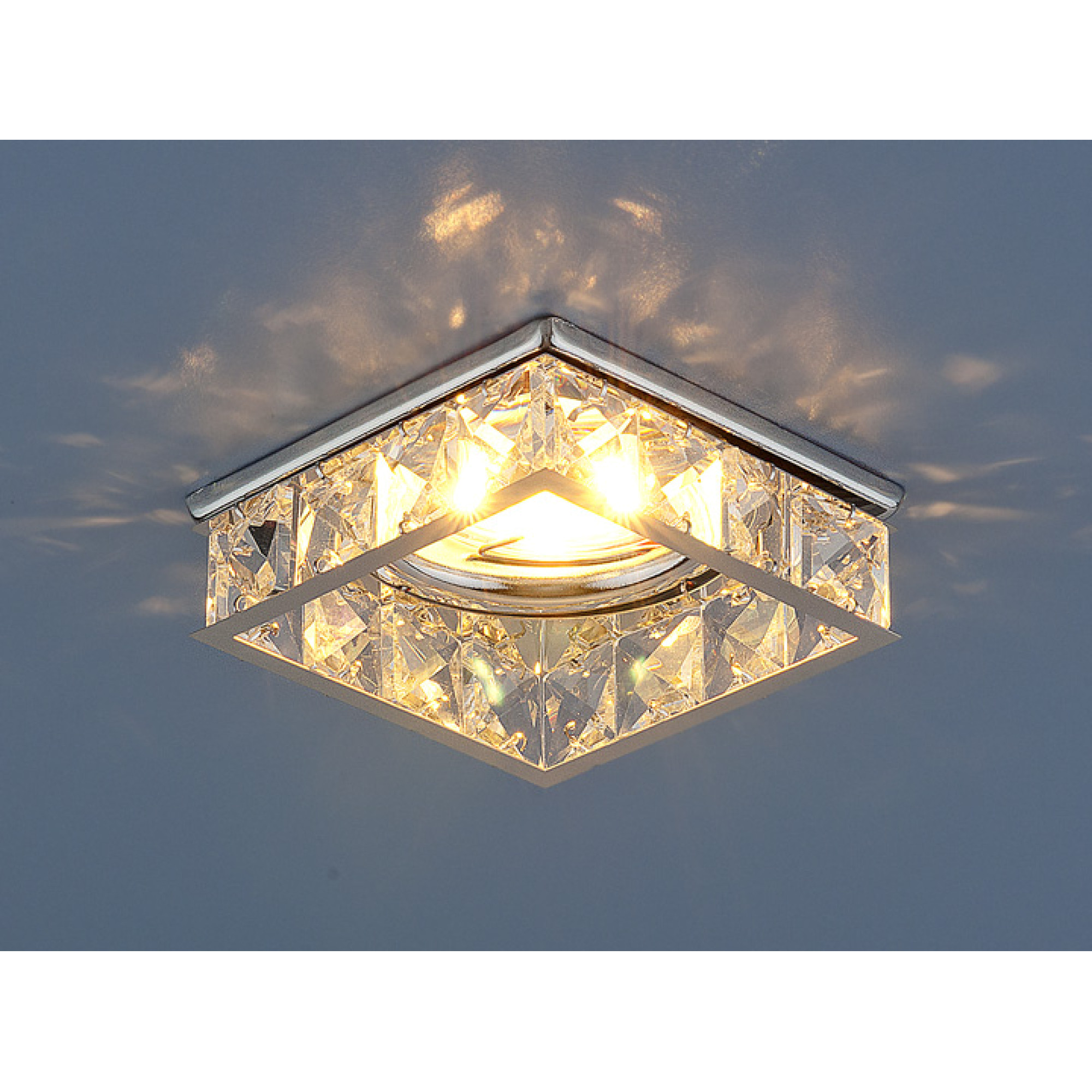 Светильник встраиваемый квадрат 7274 MR16 хром/прозрачный Elektrostandard (распродажа)