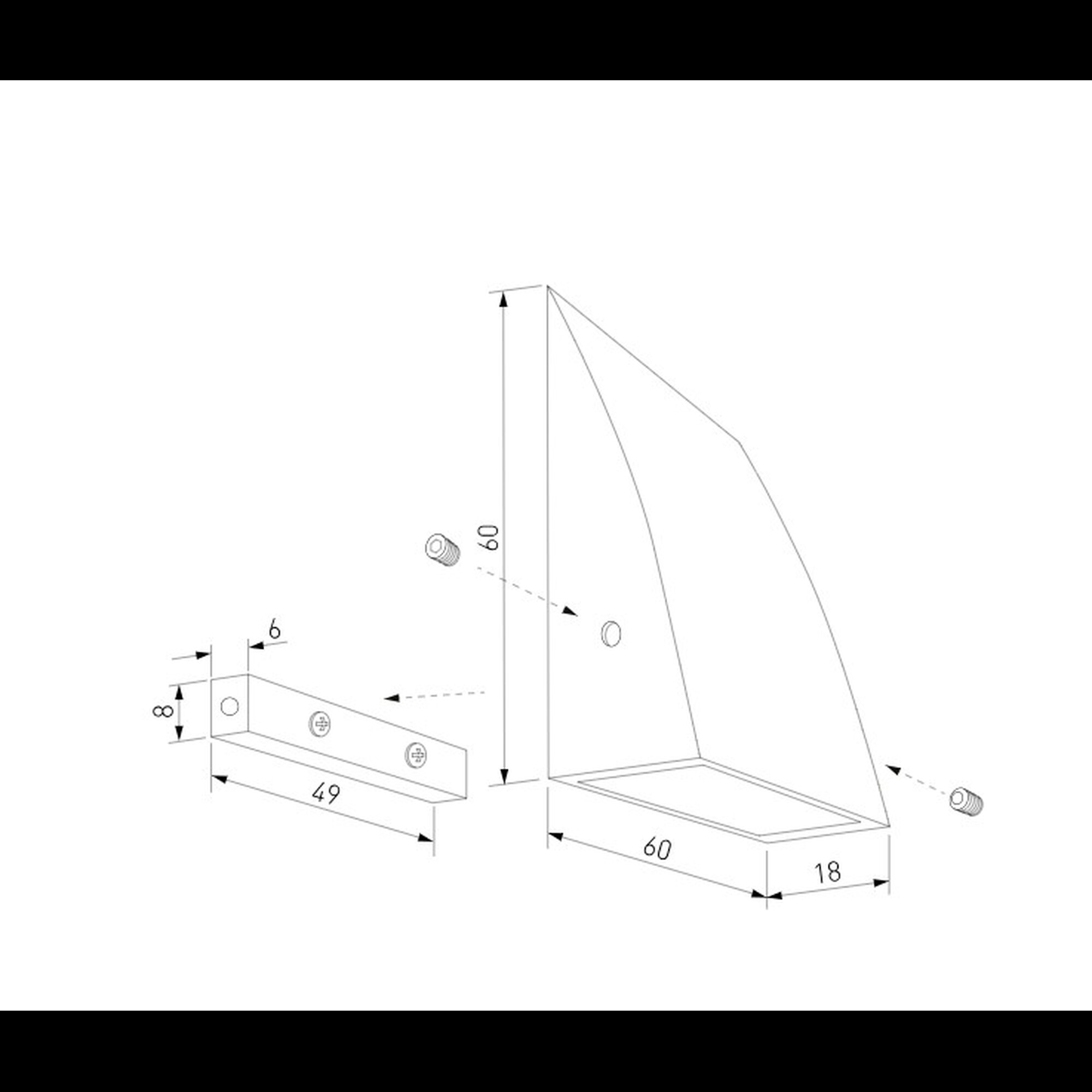 40159/LED 4000K / Светильник светодиодный Латунь / Подсветка для лестниц