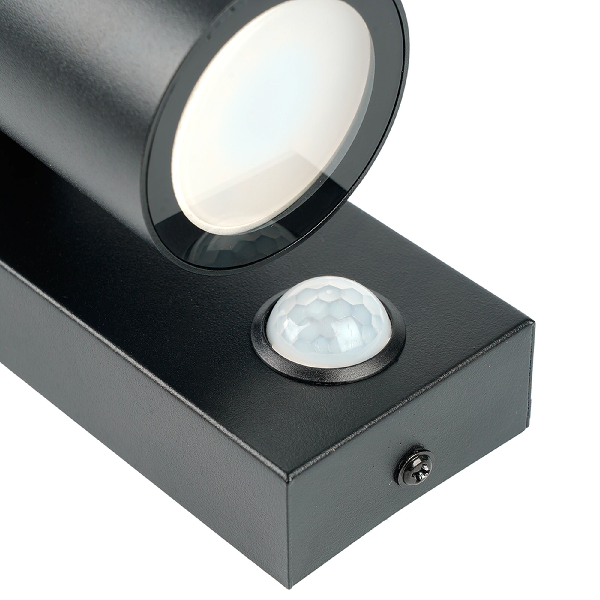 Светильник садово-парковый, 220-240V 2*GU10, DH0713, черный с датчиком освещенности/движения Feron