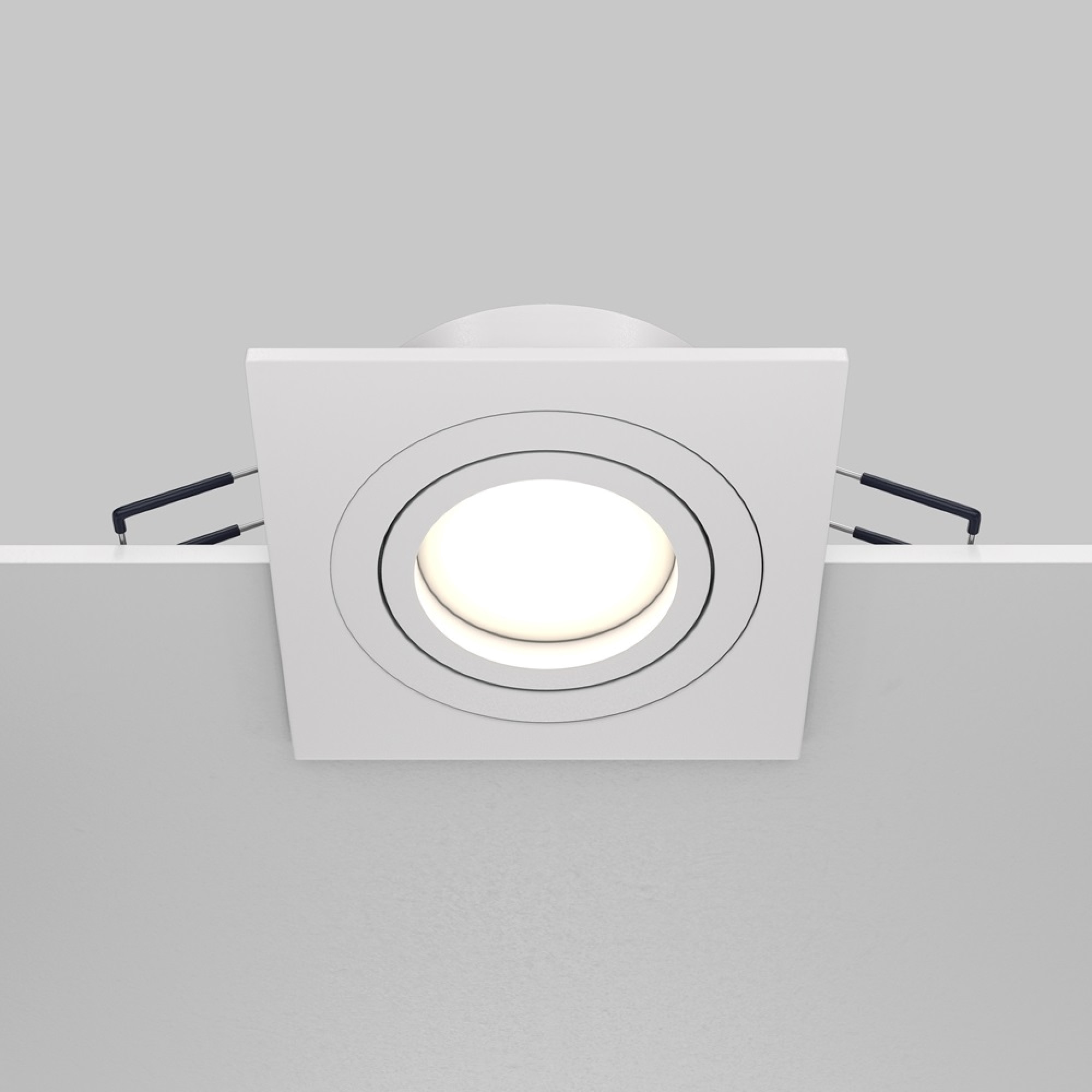 Светильник встраиваемый поворотный Atom DL024-2-01W квадратный белый  Maytoni