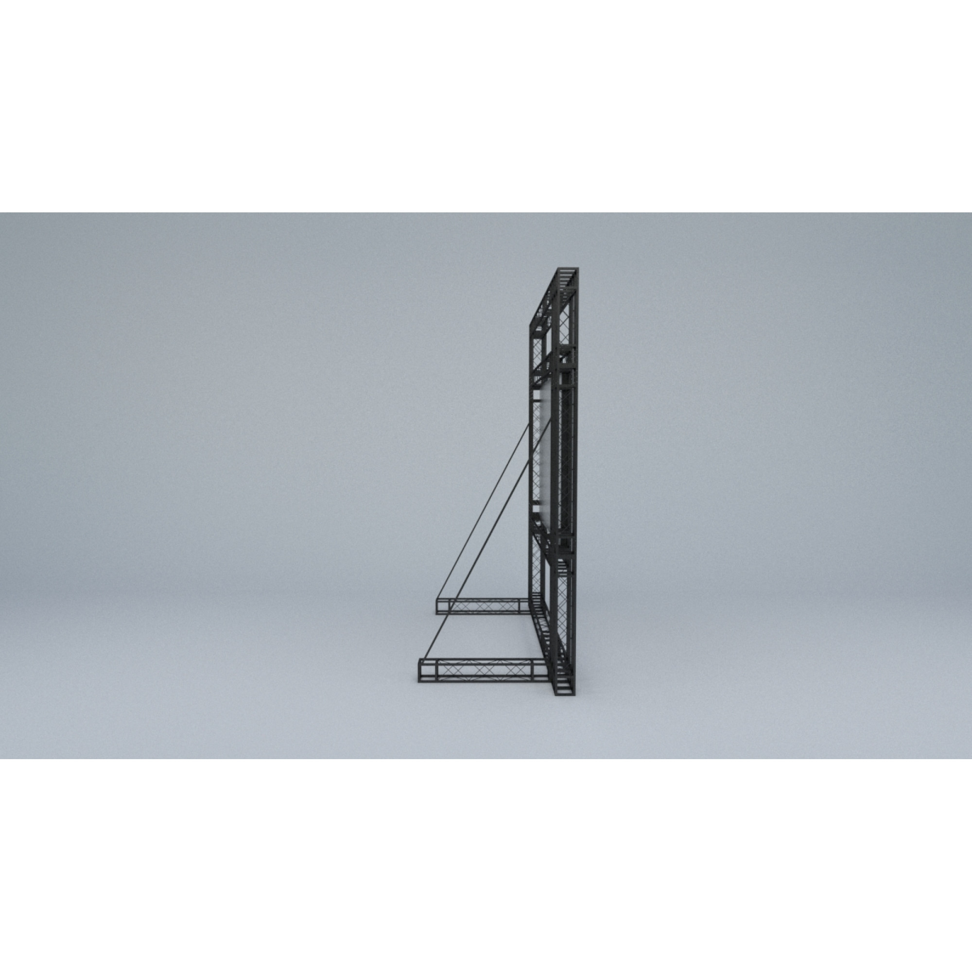 Фермы металлические Line 22*22*200cm, цвет черный, SignImpress