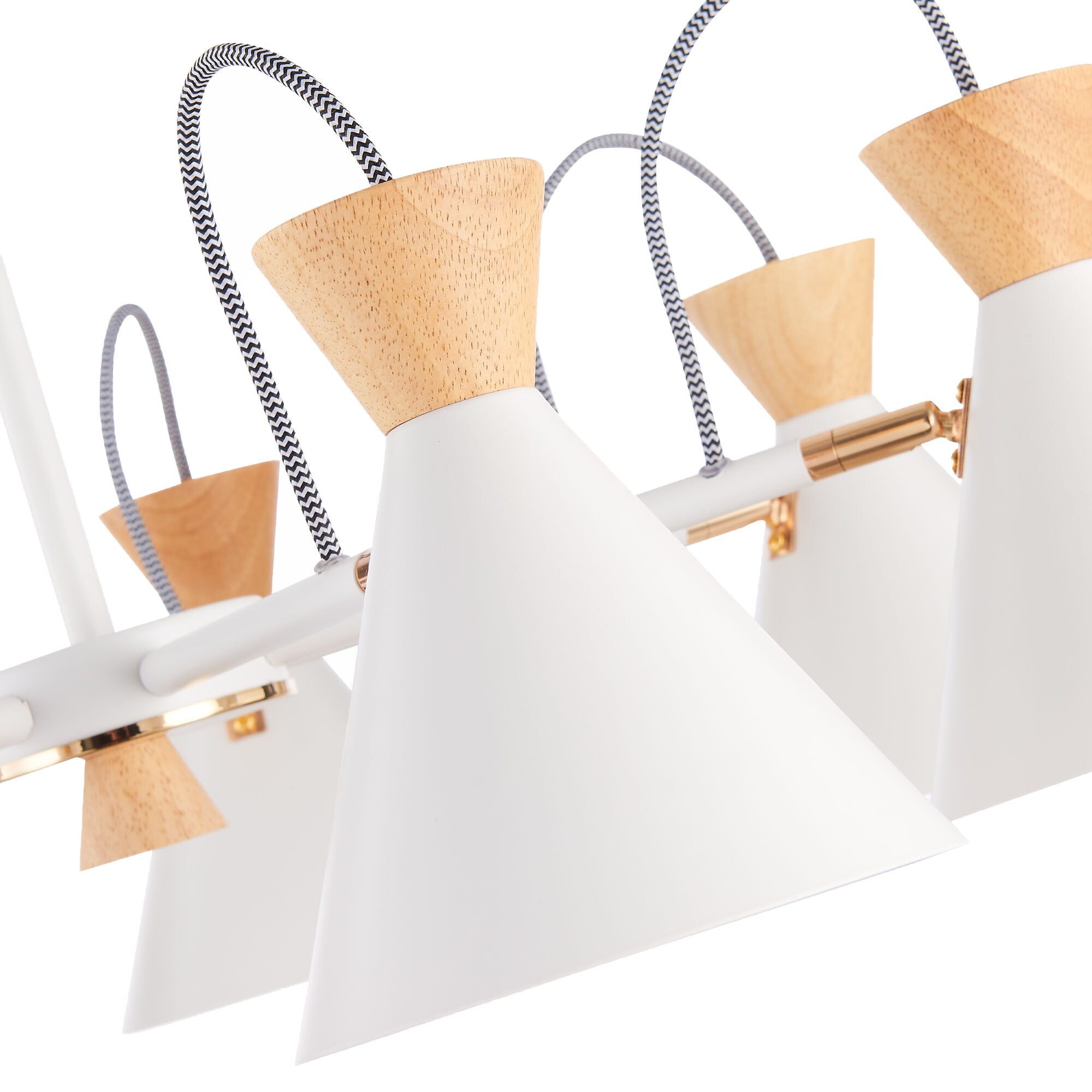 Светильник потолочный Белый, Золотистый/Белый, Светлое дерево E14 7*40W ST Luce