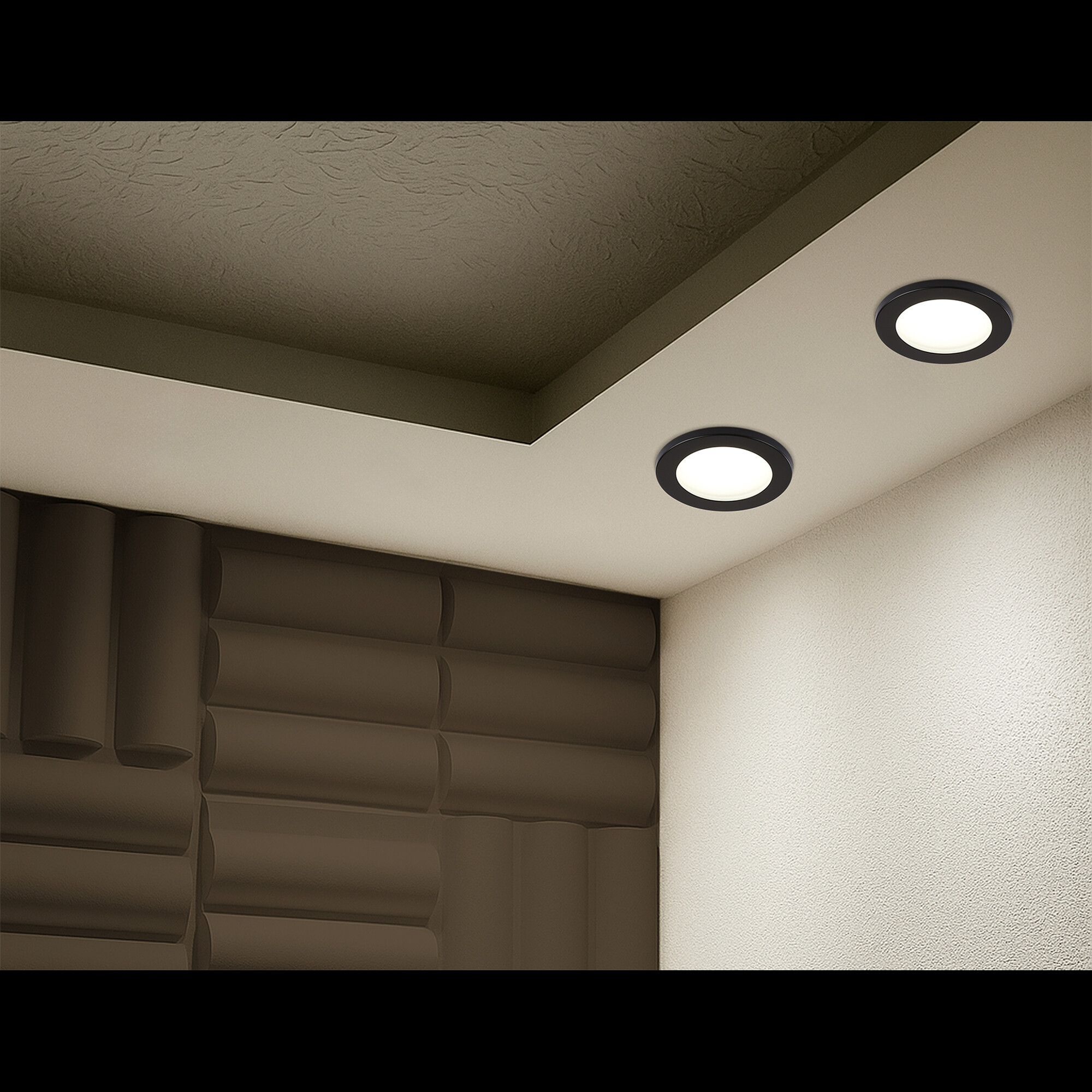 Светильник встраиваемый TN6632 BK черный IP44 GX53 D100*60 Ambrella light