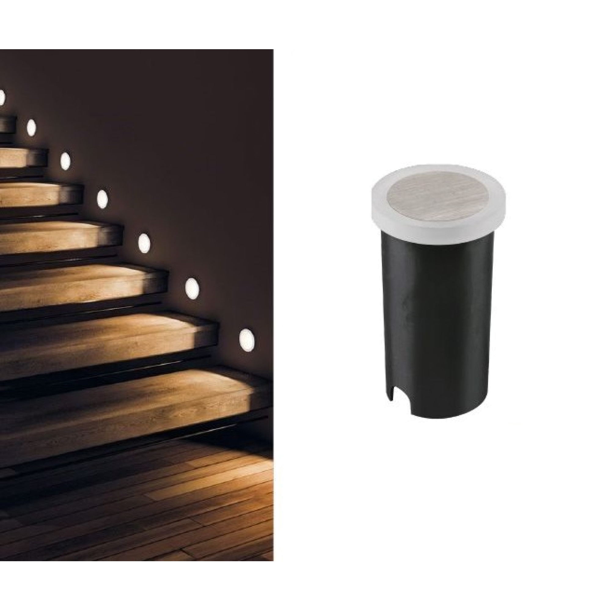 Светильник встраиваемый светодиодный, 1W, 3000K, IP67, белый матовый/хром, LN010 Feron