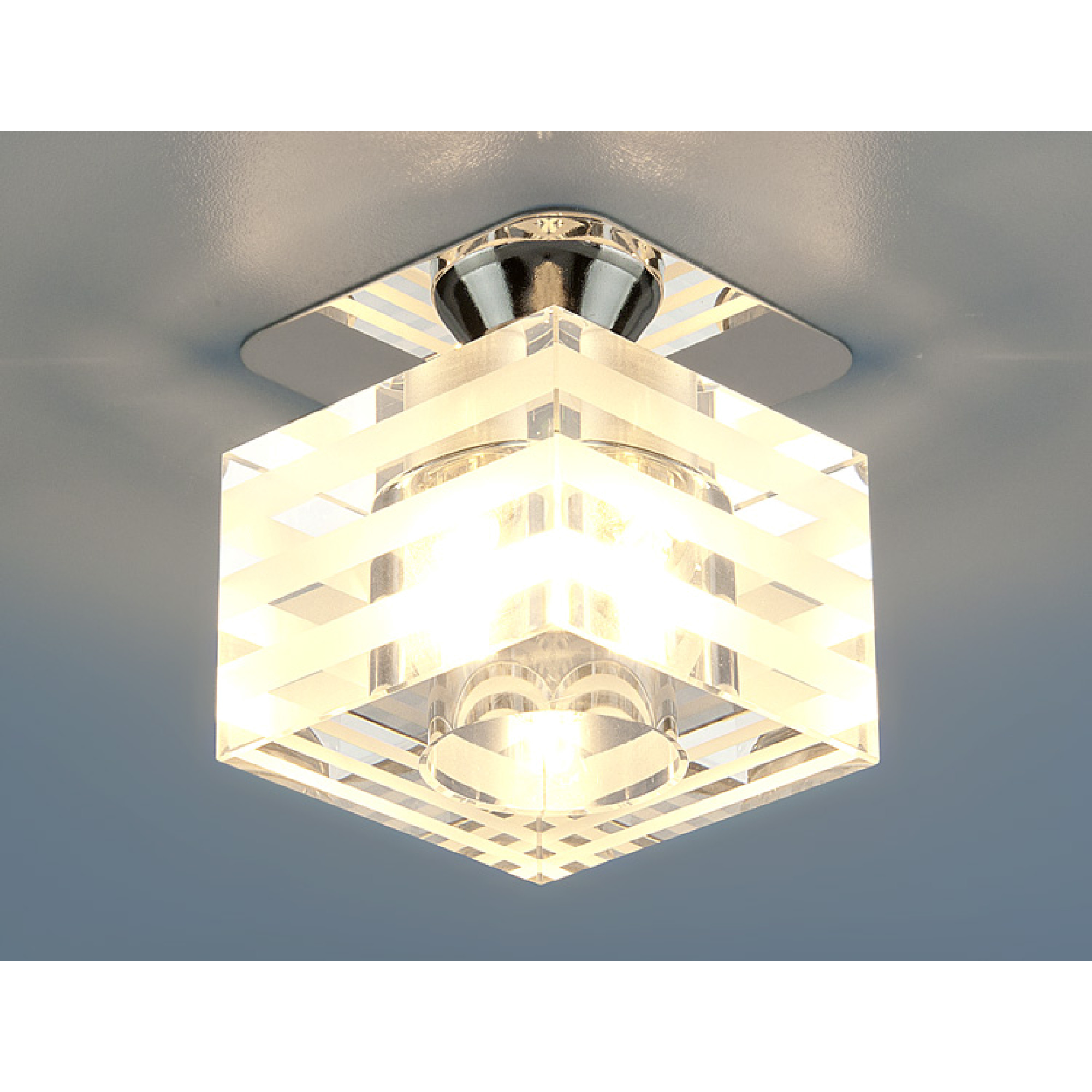 Светильник встраиваемый квадрат 8250 G9 хром/прозрачный Elektrostandard (распродажа)