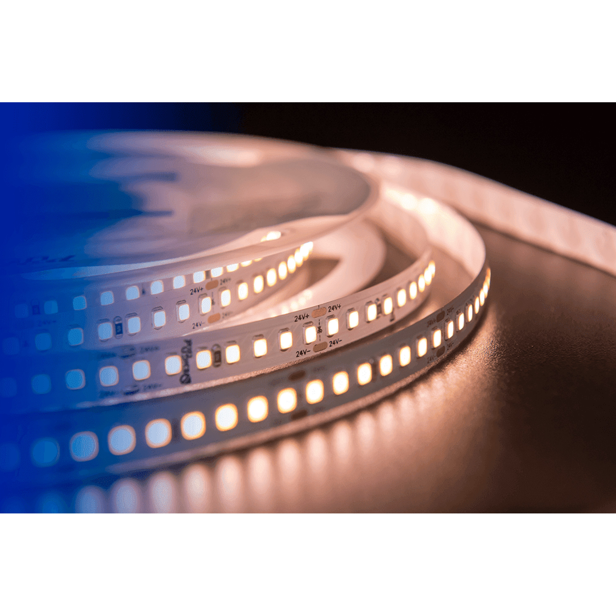 Лента светодиодная LUX2835 168LED/м 17Вт/м 24В IP33 Цвет:Теплый белый (2700K) (1метр) SWG