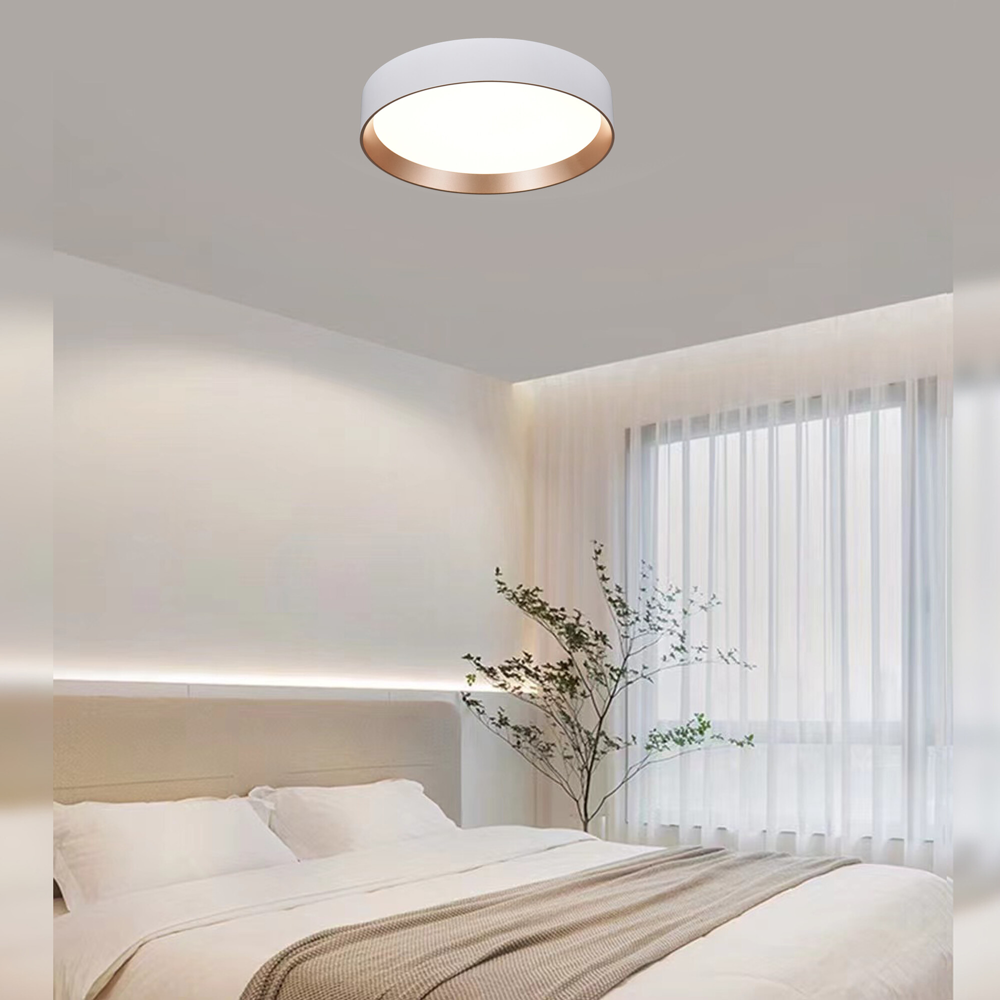 Светильник накладной светодиодный 40 Вт 7200 Лм Белый/Золото Signimpress