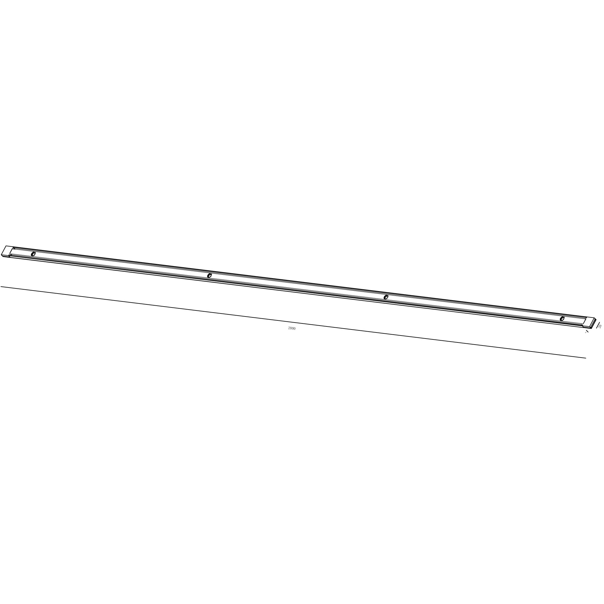 Шинопровод системы SLIM черный TR-SLIM-BL-2M SWG