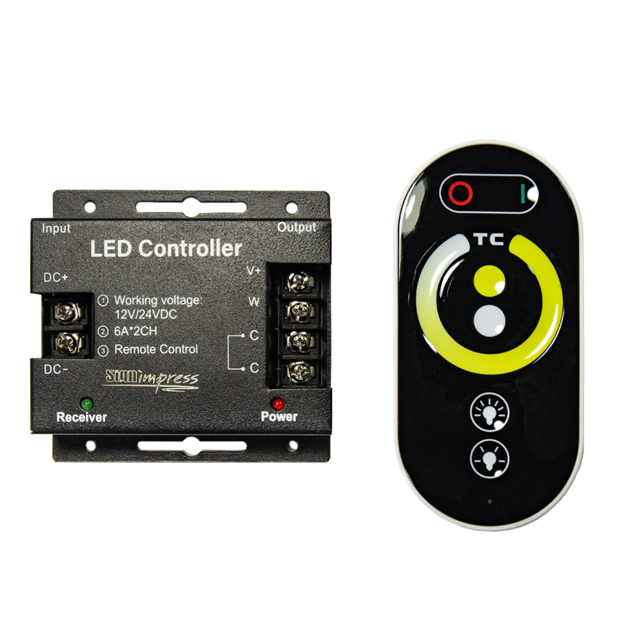 Контроллер с пультом управления сенсорным Mix 12/24В 128/288Вт Чёрный SignImpress