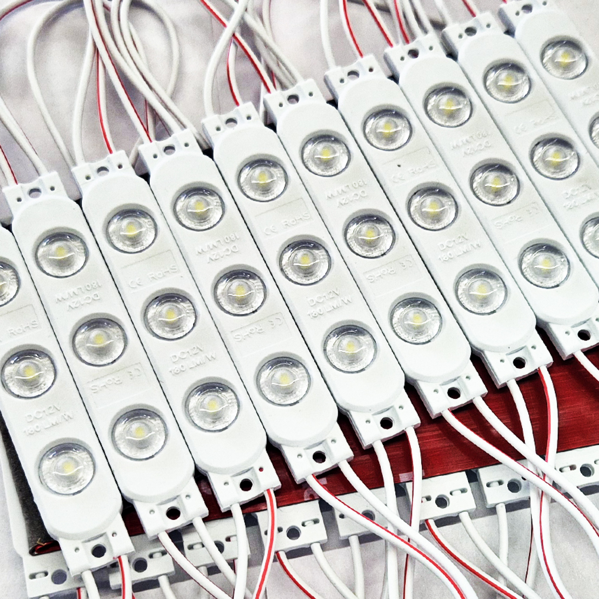 Модуль светодиодный 3 SMD 2835 1,08Вт 195Лм 6500-7000К (с линзой 175) - 1шт. SignImpress