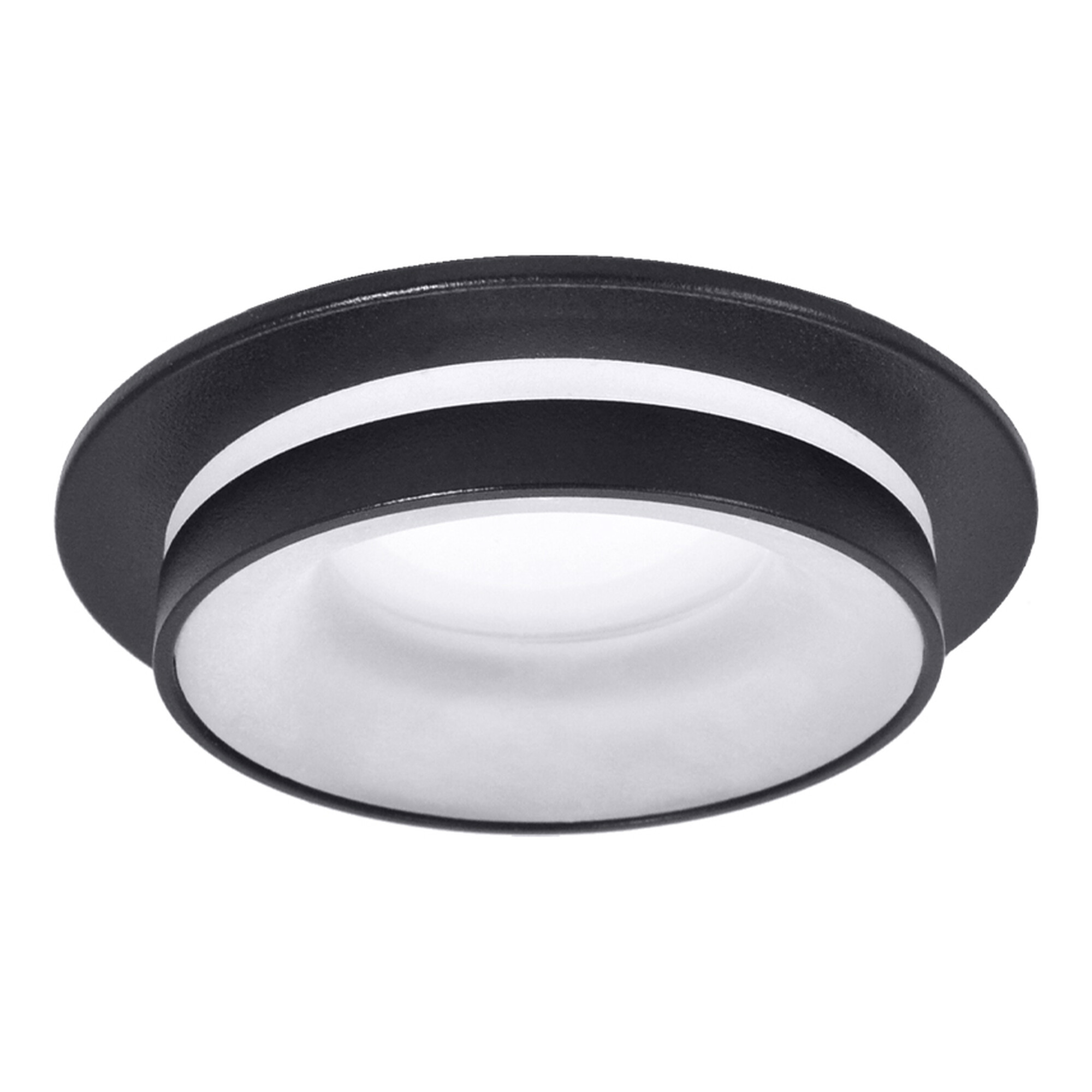 Светильник встраиваемый GU5.3 (MR16) с акрилом круг 47541 Чёрный SignImpress