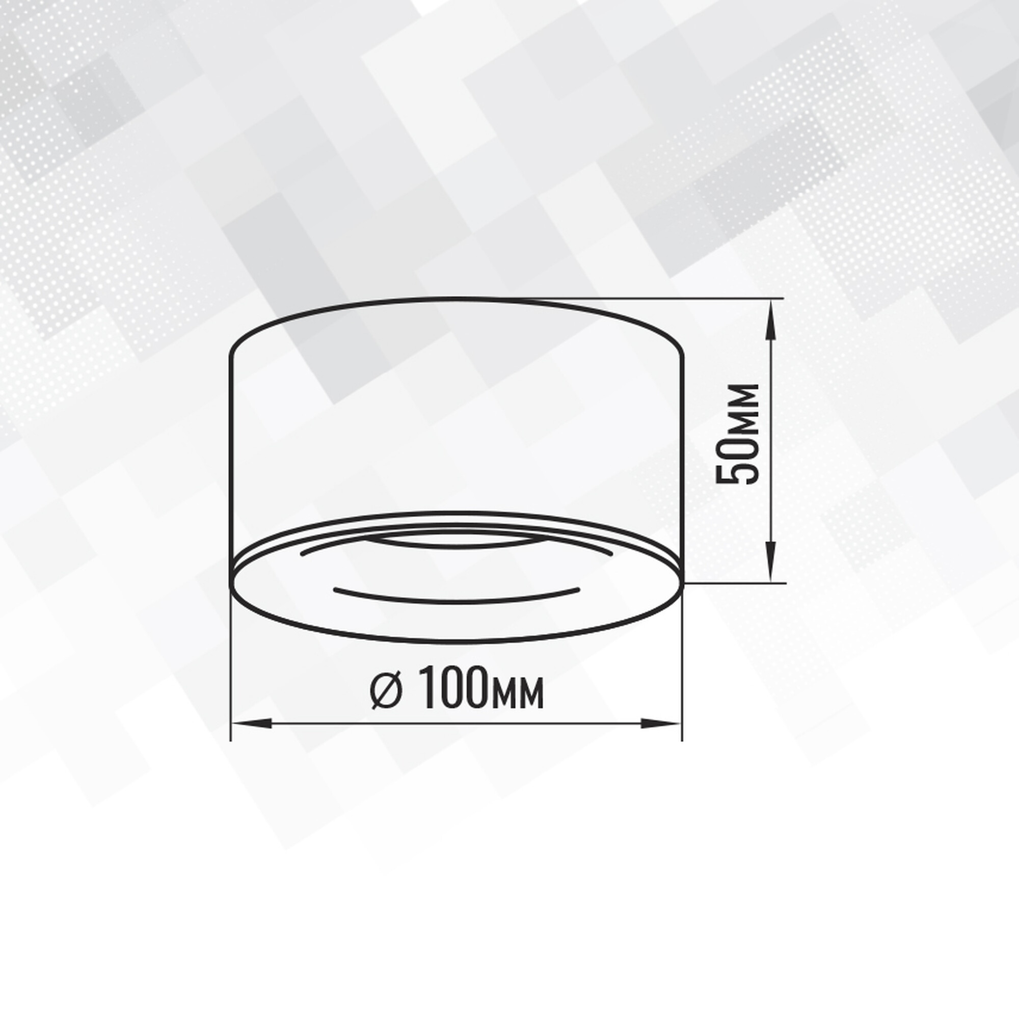 Светильник накладной под лампу GX53 с акрилом 48871 Белый SignImpress