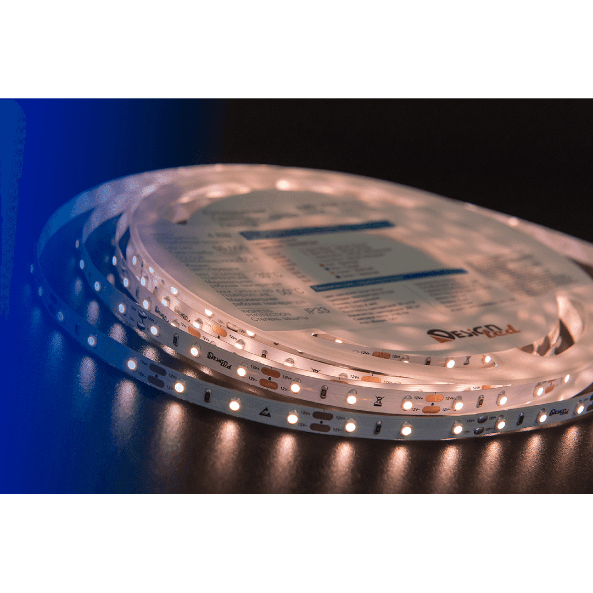 Лента светодиодная LUX3528 60LED/м 4,8Вт/м 12В IP33 Цвет:Теплый белый (2700K) (1метр) SWG