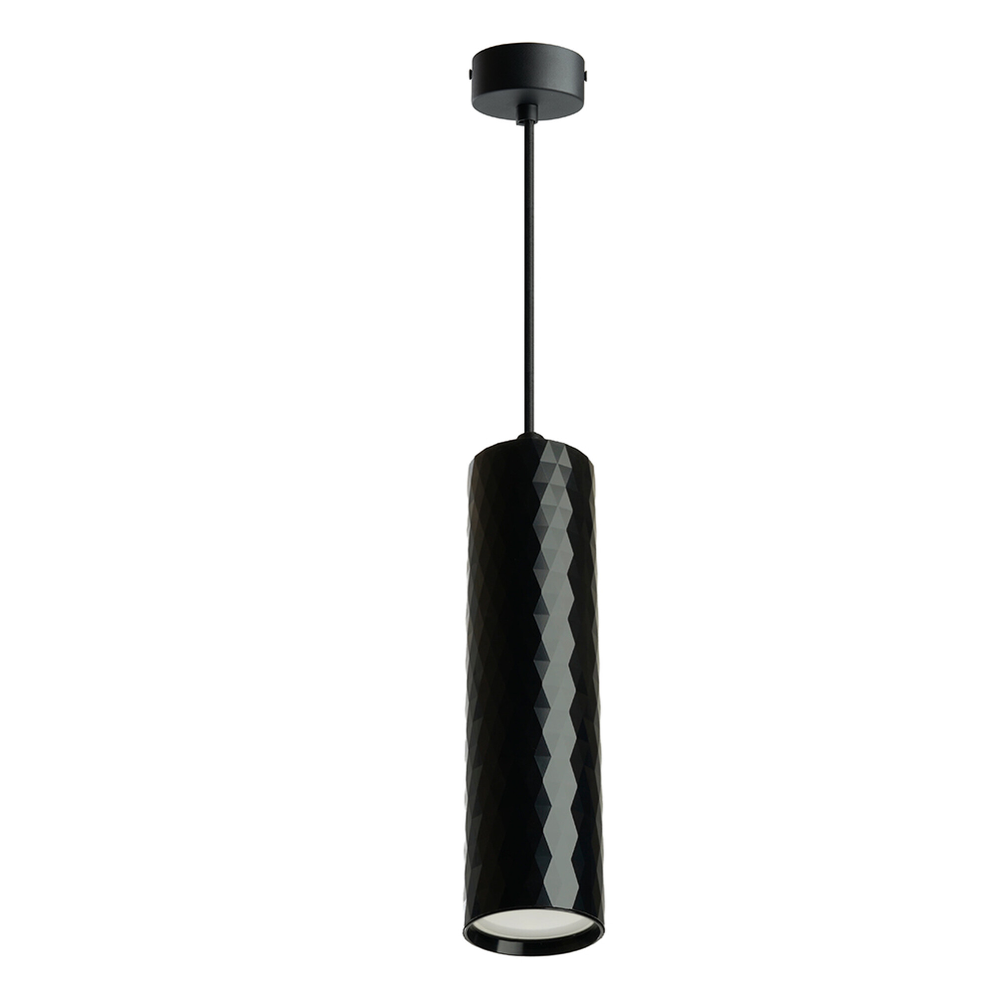Светильник потолочный на подвесе MR16 35W, 230V, GU10, чёрный D55*H200 ML1888 Feron