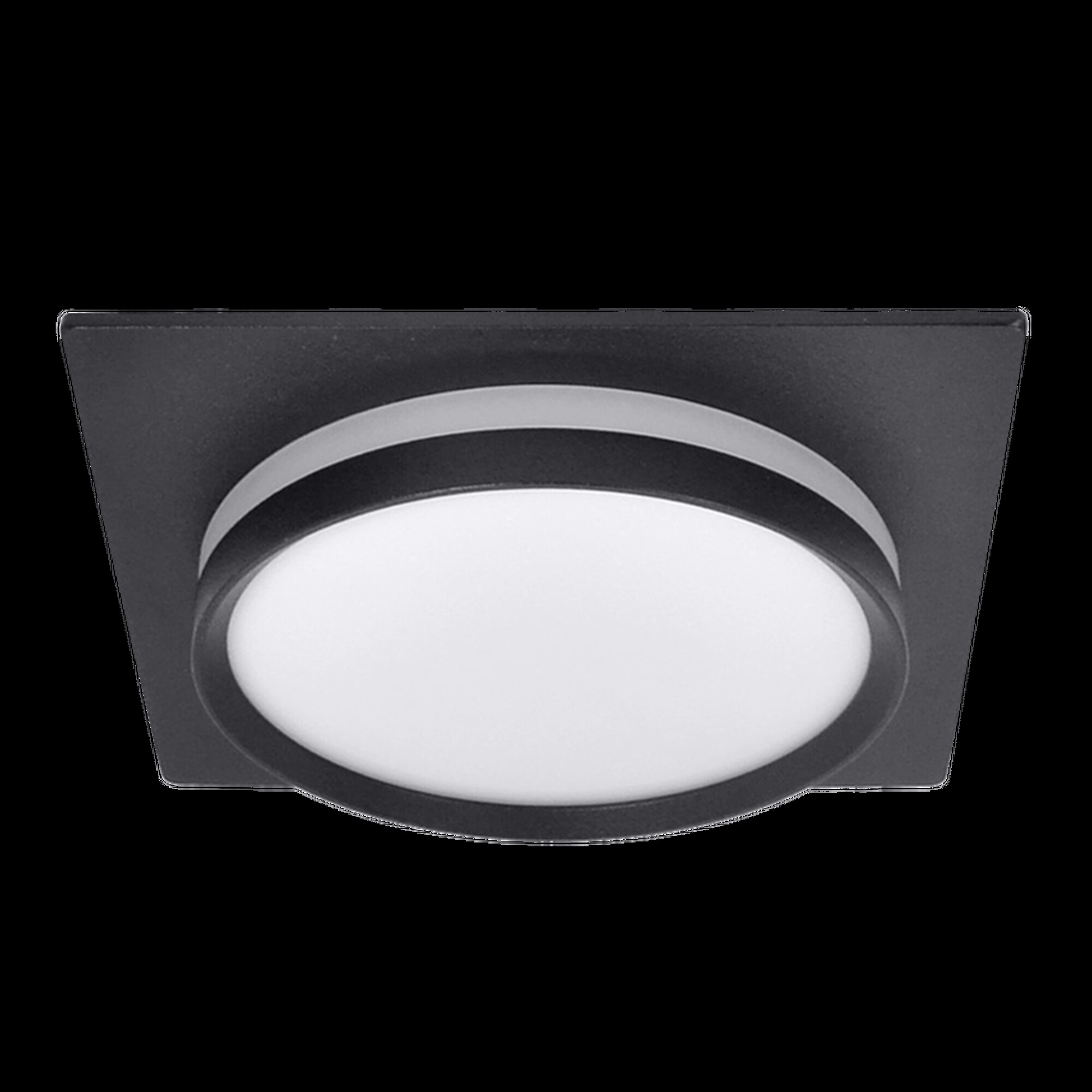 Светильник встраиваемый GX53 с акрилом квадрат 41616 Чёрный SignImpress