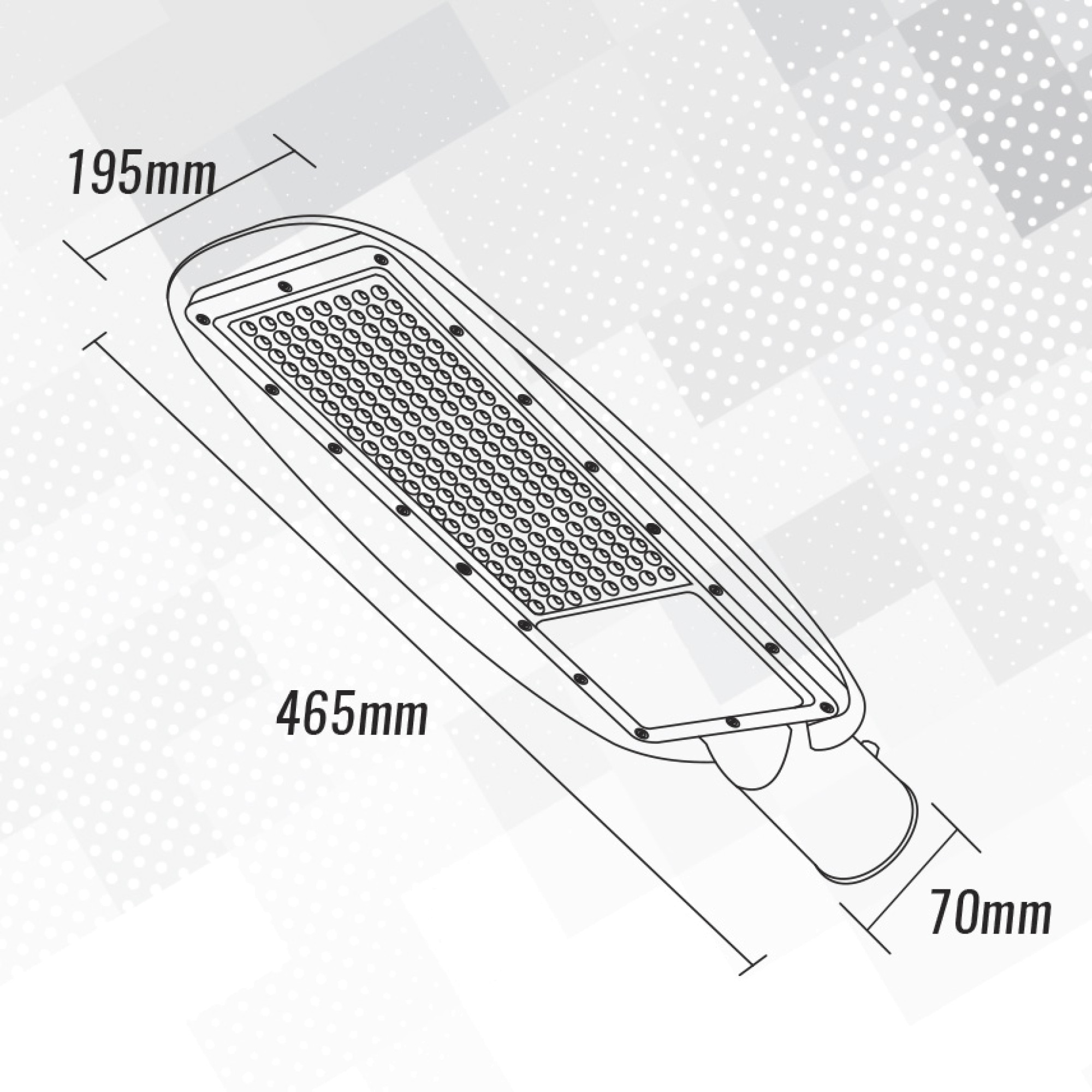 Светильник консольный светодиодный LD039 220В 100Вт 5000К 144д 90гр IP65 SignImpress