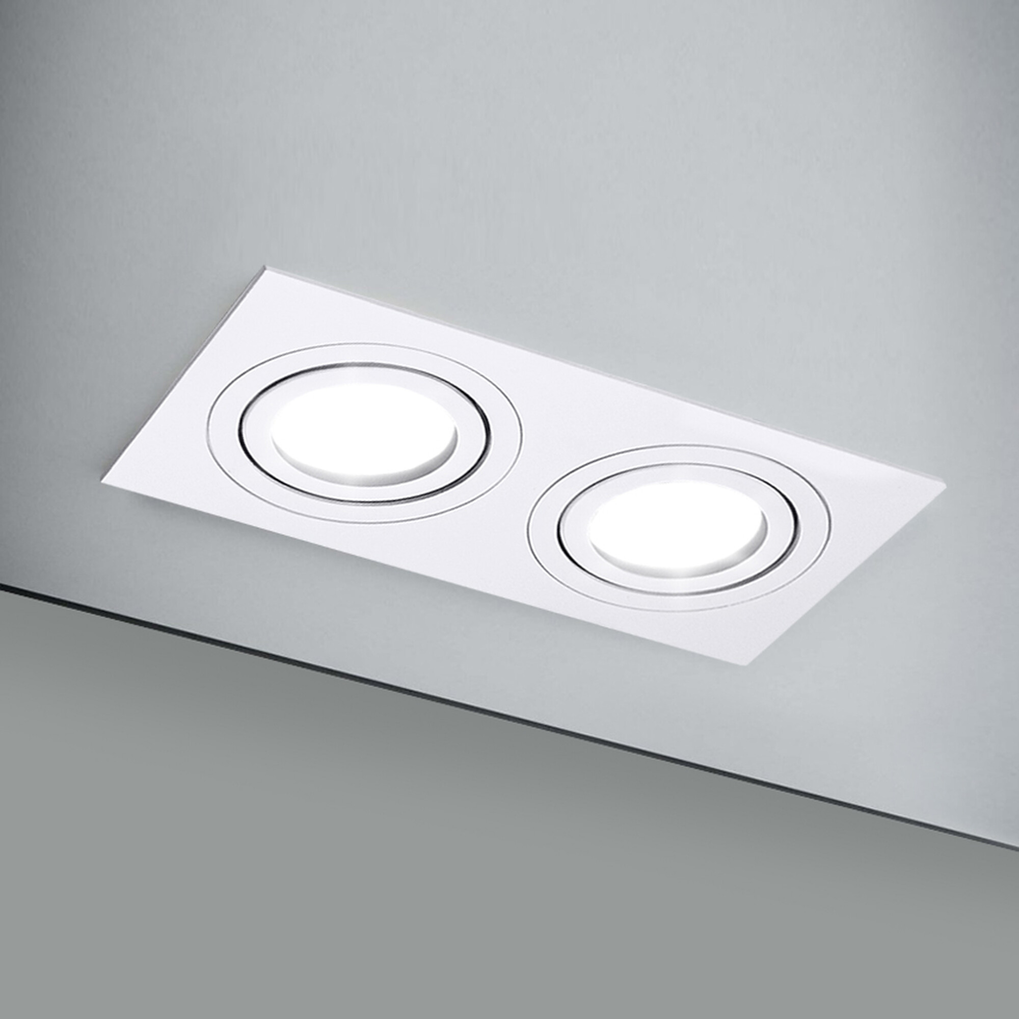 Светильник встраиваемый GU5.3 (MR16) с акрилом прямоугольник 47562 Белый SignImpress