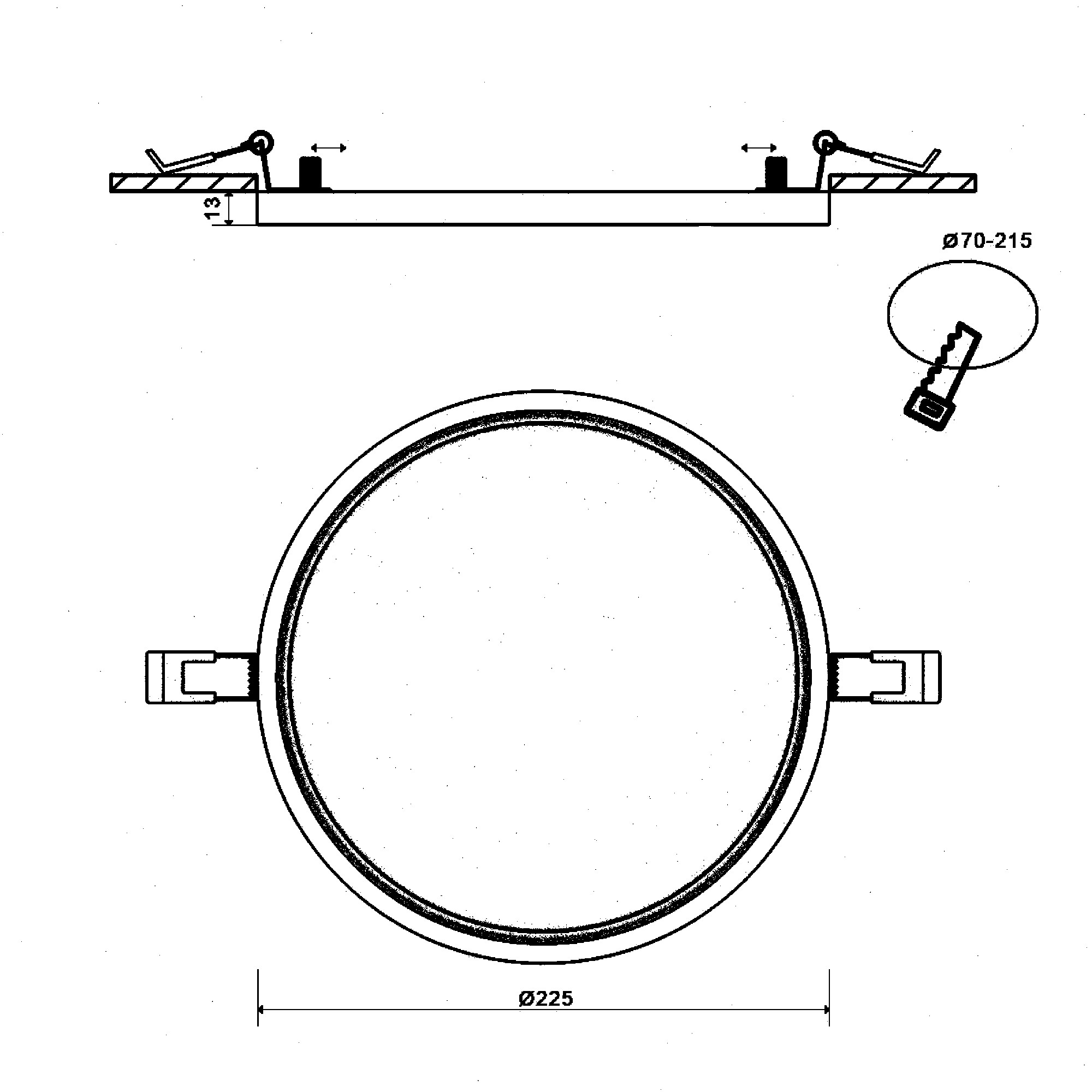 Светильник встраиваемый ультратонкий KH-RC-R225-24-NW белый 24Вт IP20 Нейтральный белый(4000К) SWG