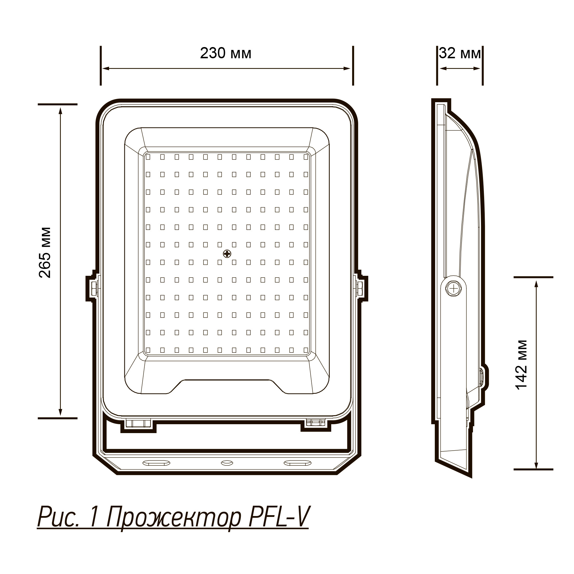 Прожектор светодиодный PFL-V 150w 6500K IP65 Jazzway