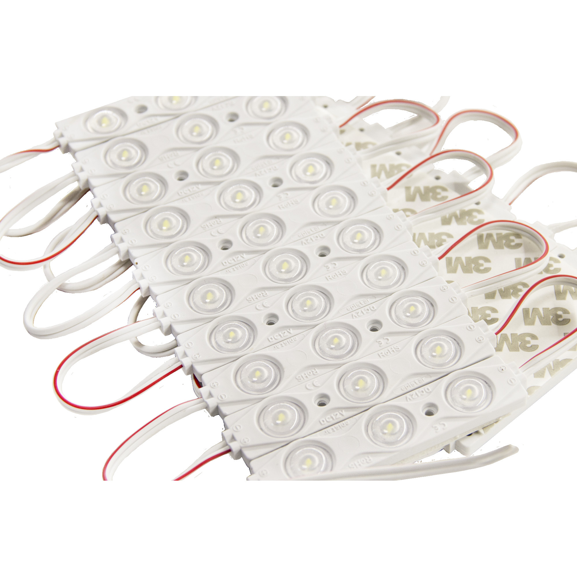 Модуль светодиодный 3 SMD 2835 1,5Вт 125Лм 6000К-6500К (с линзой 160) 3М -1шт. SignImpress