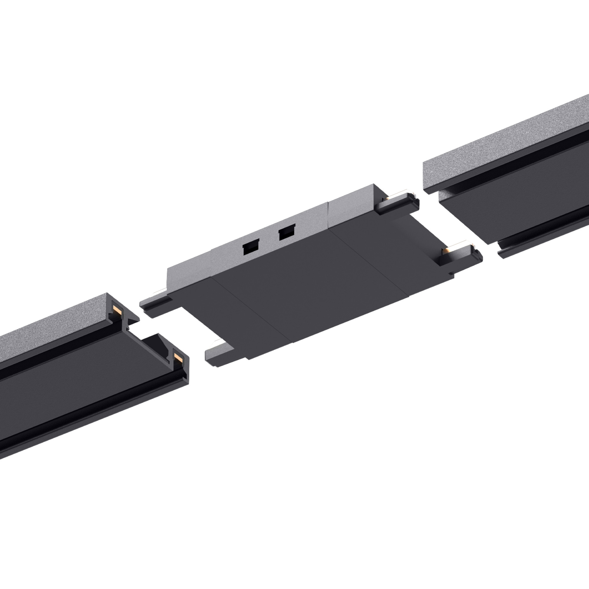 Шинопровод 1фаза накладной Ultra Thin 24/48В для магнитных треков Чёрный 2м SignImpress