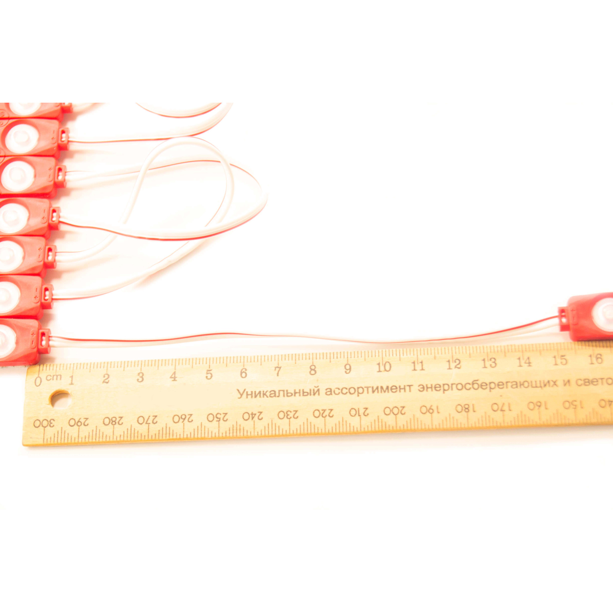 Модуль светодиодный 2 SMD 2835 1Вт 70Лм Красный (с линзой 160) 3M -1шт. SignImpress