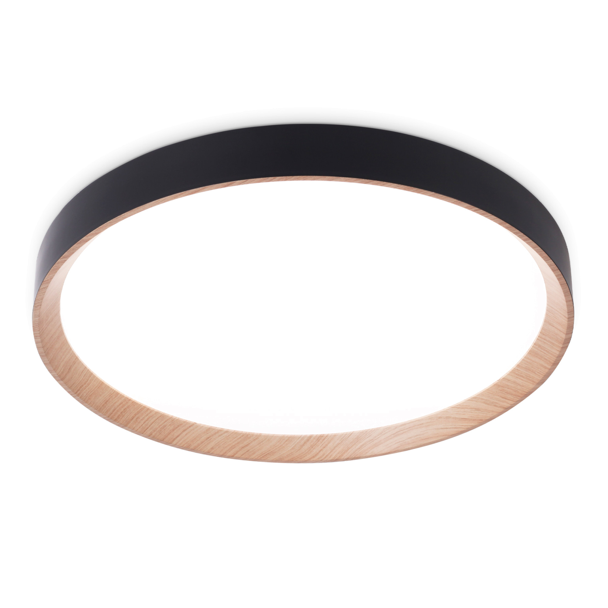 Потолочный светильник черный/светлое дерево IP20 60W D490*80 (ПДУ ИК) Ambrella light