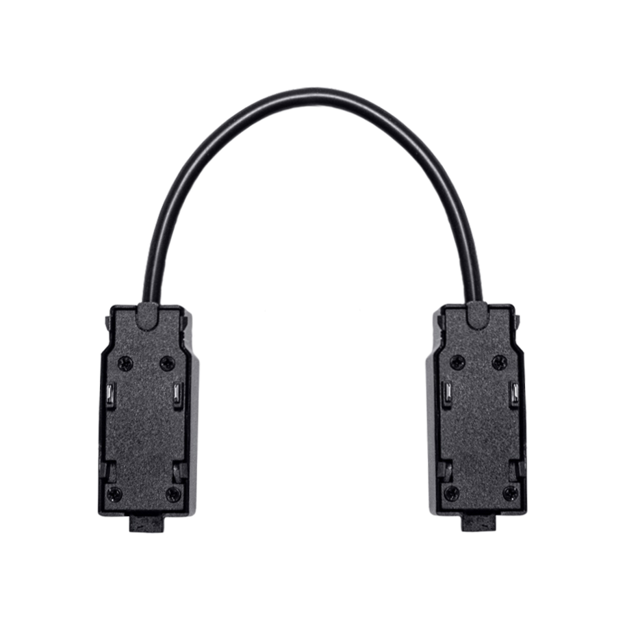 Коннектор питания 16см для соединения шинопровода однофазного магнитного Ultra Чёрный SignImpress