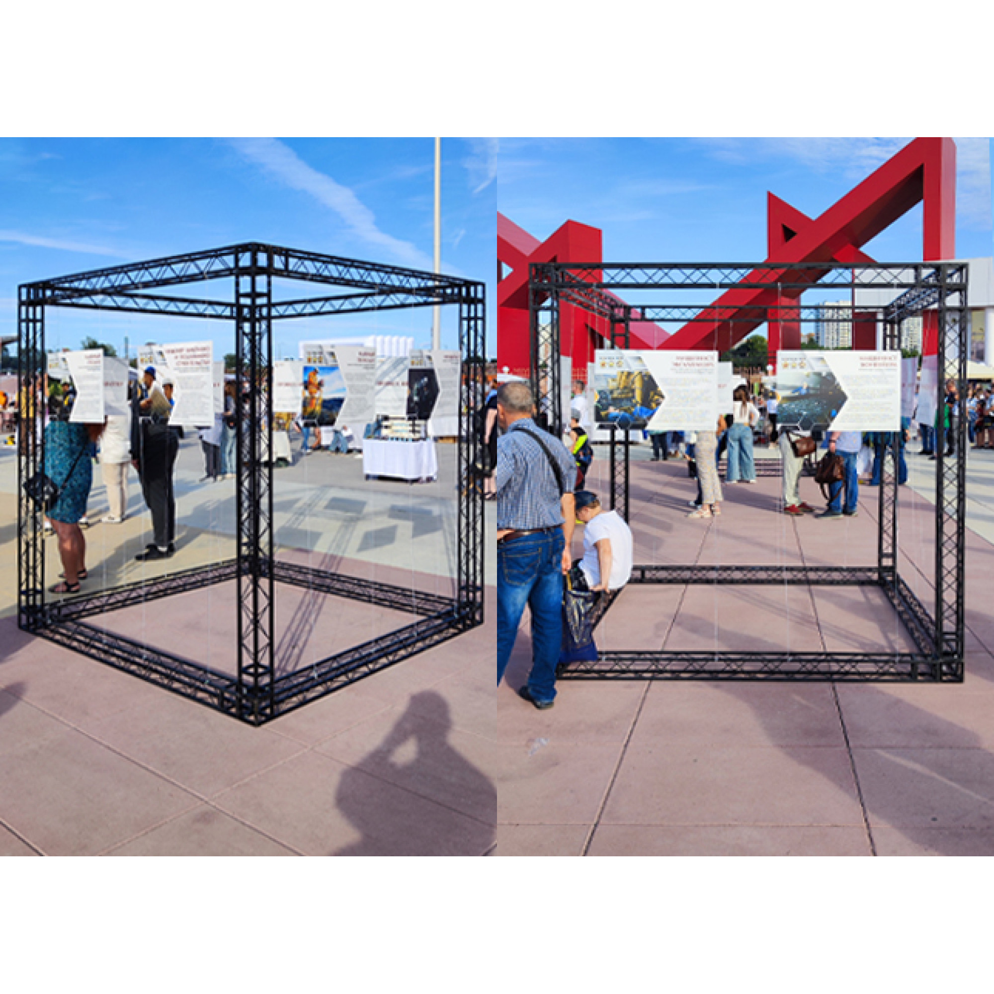 Фермы металлические Line 22*22*200cm, цвет черный, SignImpress