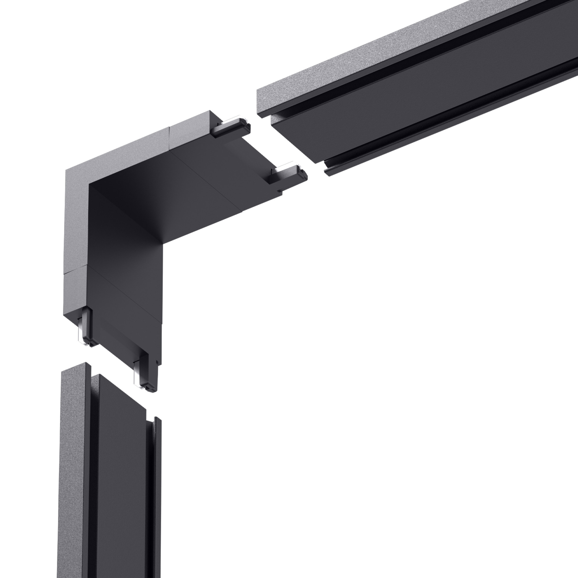 Шинопровод 1фаза накладной Ultra Thin 24/48В для магнитных треков Чёрный 2м SignImpress