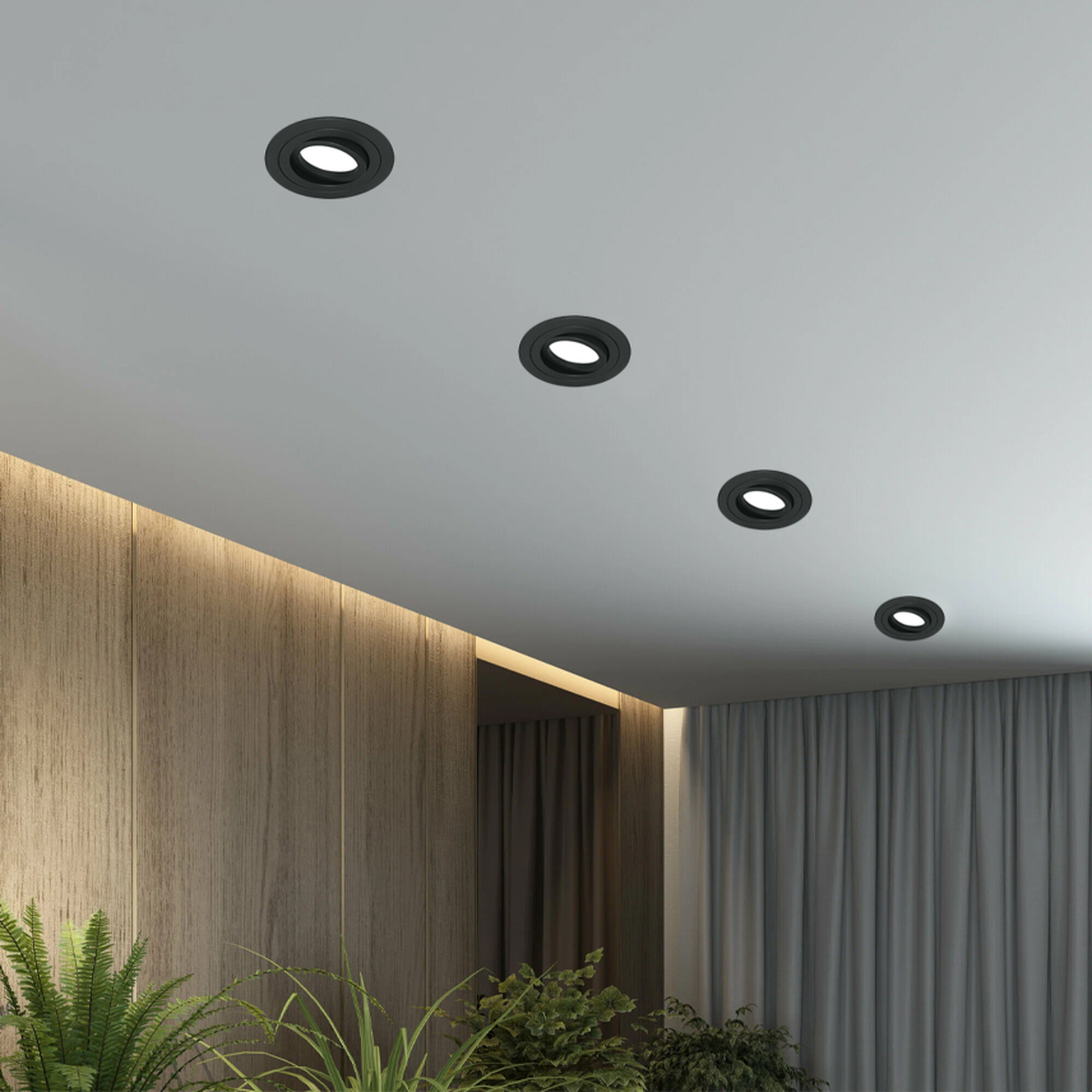 Светильник встраиваемый поворотный GU5.3 (MR16) круг 010101 Чёрный SignImpress